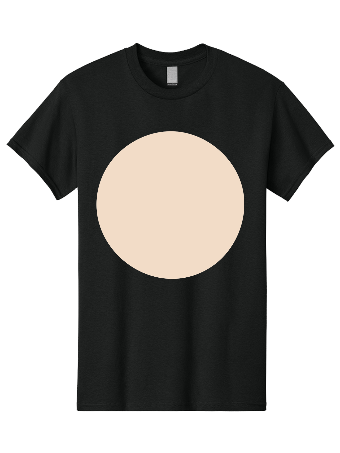 Beige-Circle Men'S Graphic Tee, 100% Cotton, Comfortable Casual Summer Wear, Machine Washable, Beige Circle, Minimalist Design, Simple Shape, Neutral Color, Geometric Figure, Circular Form Aad996