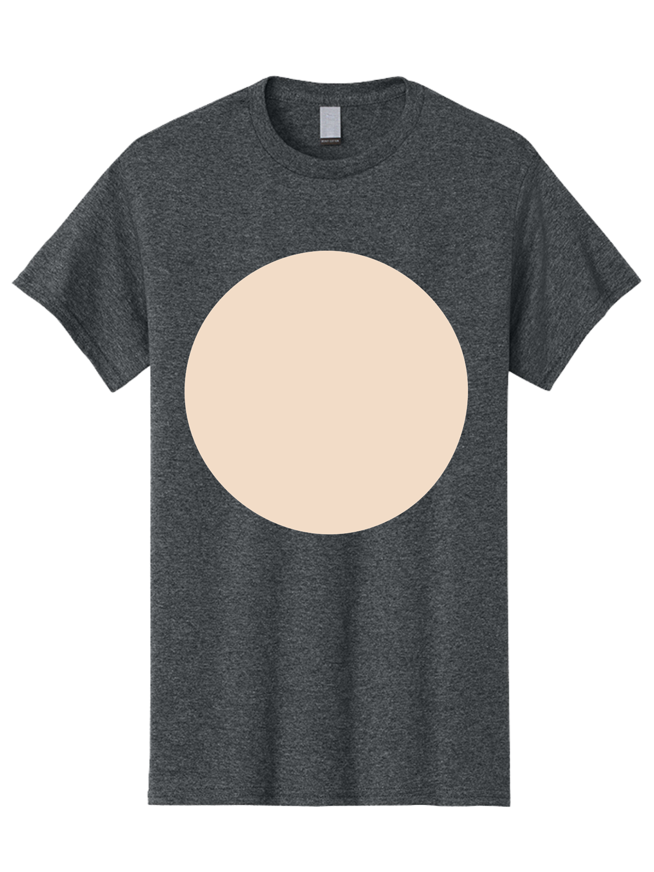 Beige-Circle Men'S Graphic Tee, 100% Cotton, Comfortable Casual Summer Wear, Machine Washable, Beige Circle, Minimalist Design, Simple Shape, Neutral Color, Geometric Figure, Circular Form Aad996