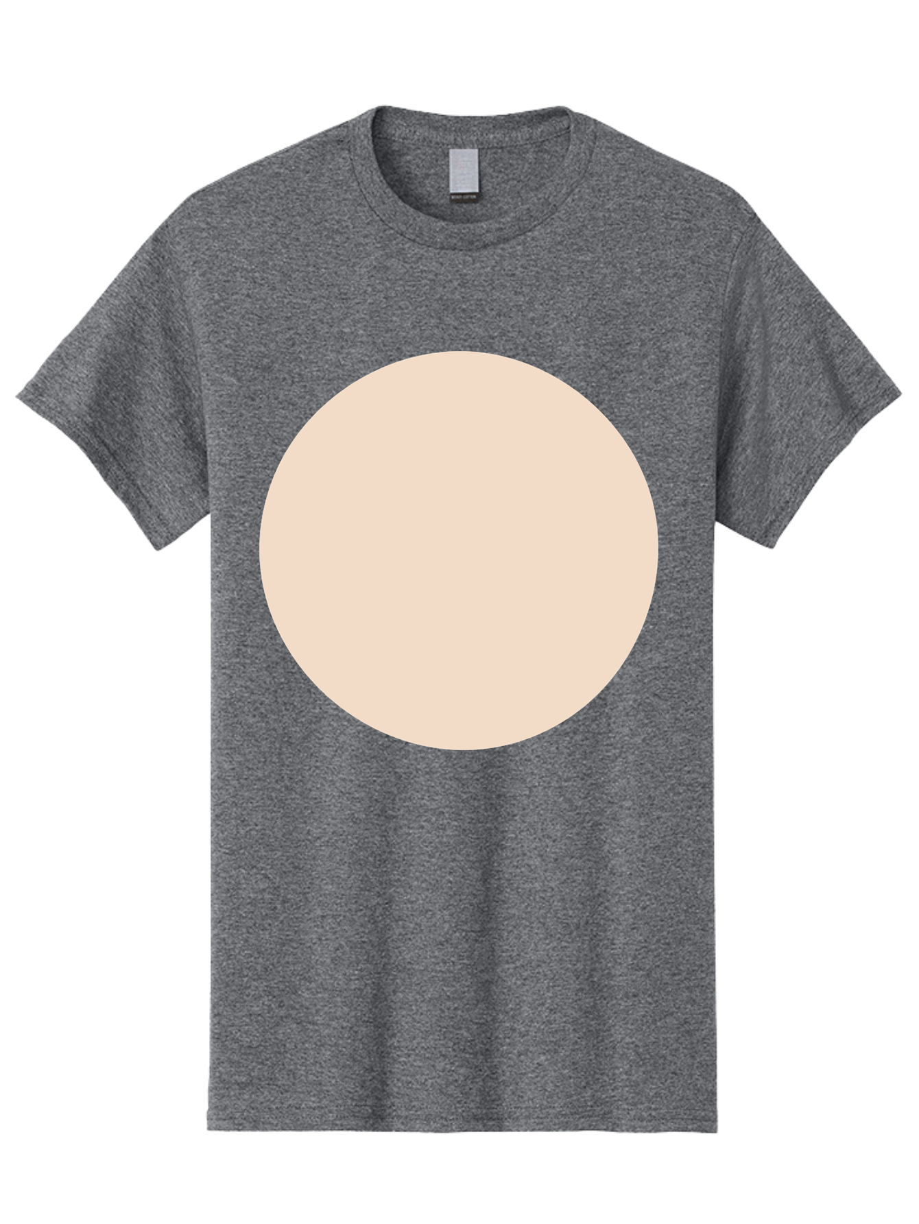 Beige-Circle Men'S Graphic Tee, 100% Cotton, Comfortable Casual Summer Wear, Machine Washable, Beige Circle, Minimalist Design, Simple Shape, Neutral Color, Geometric Figure, Circular Form Aad996