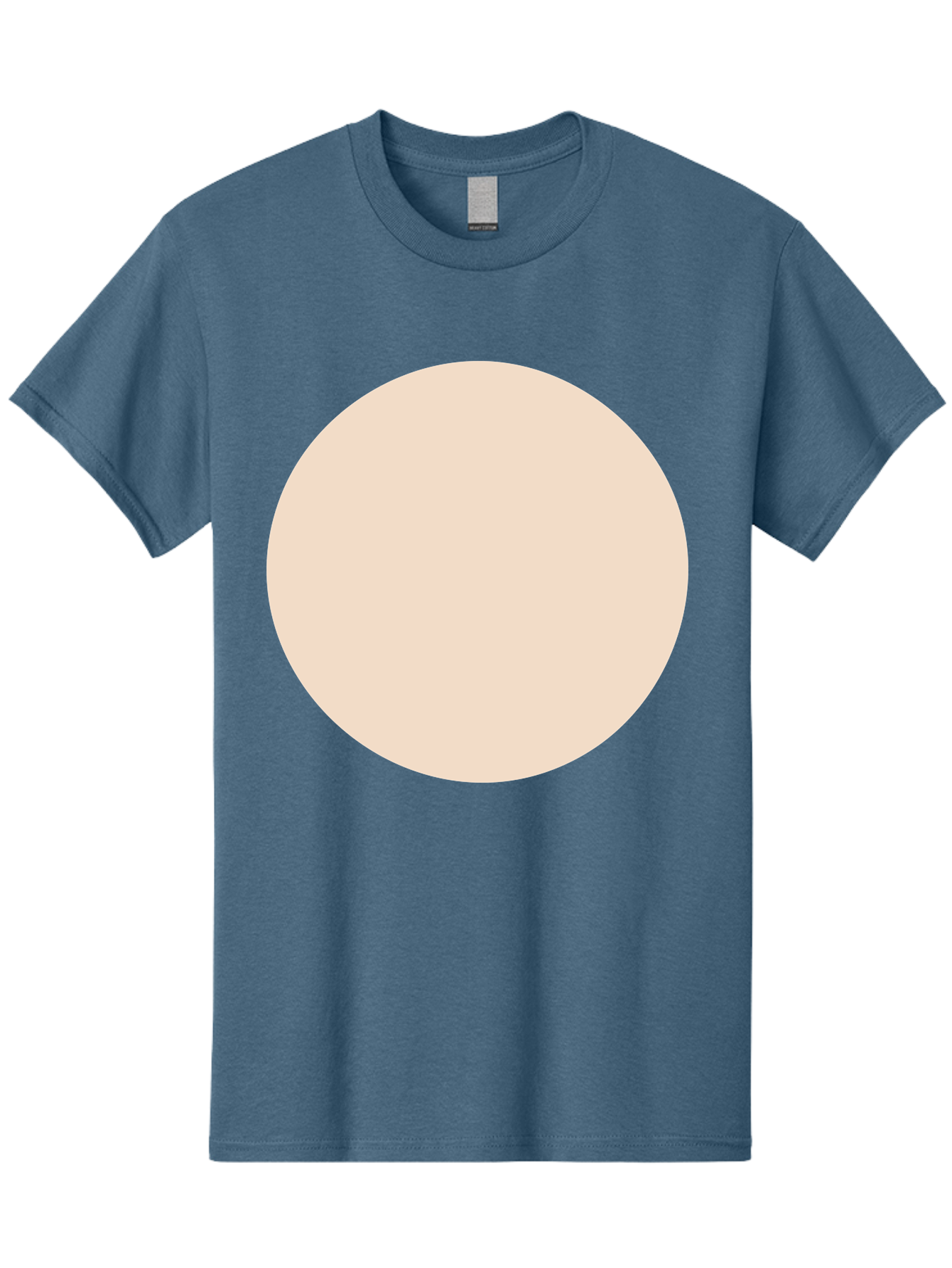Beige-Circle Men'S Graphic Tee, 100% Cotton, Comfortable Casual Summer Wear, Machine Washable, Beige Circle, Minimalist Design, Simple Shape, Neutral Color, Geometric Figure, Circular Form Aad996