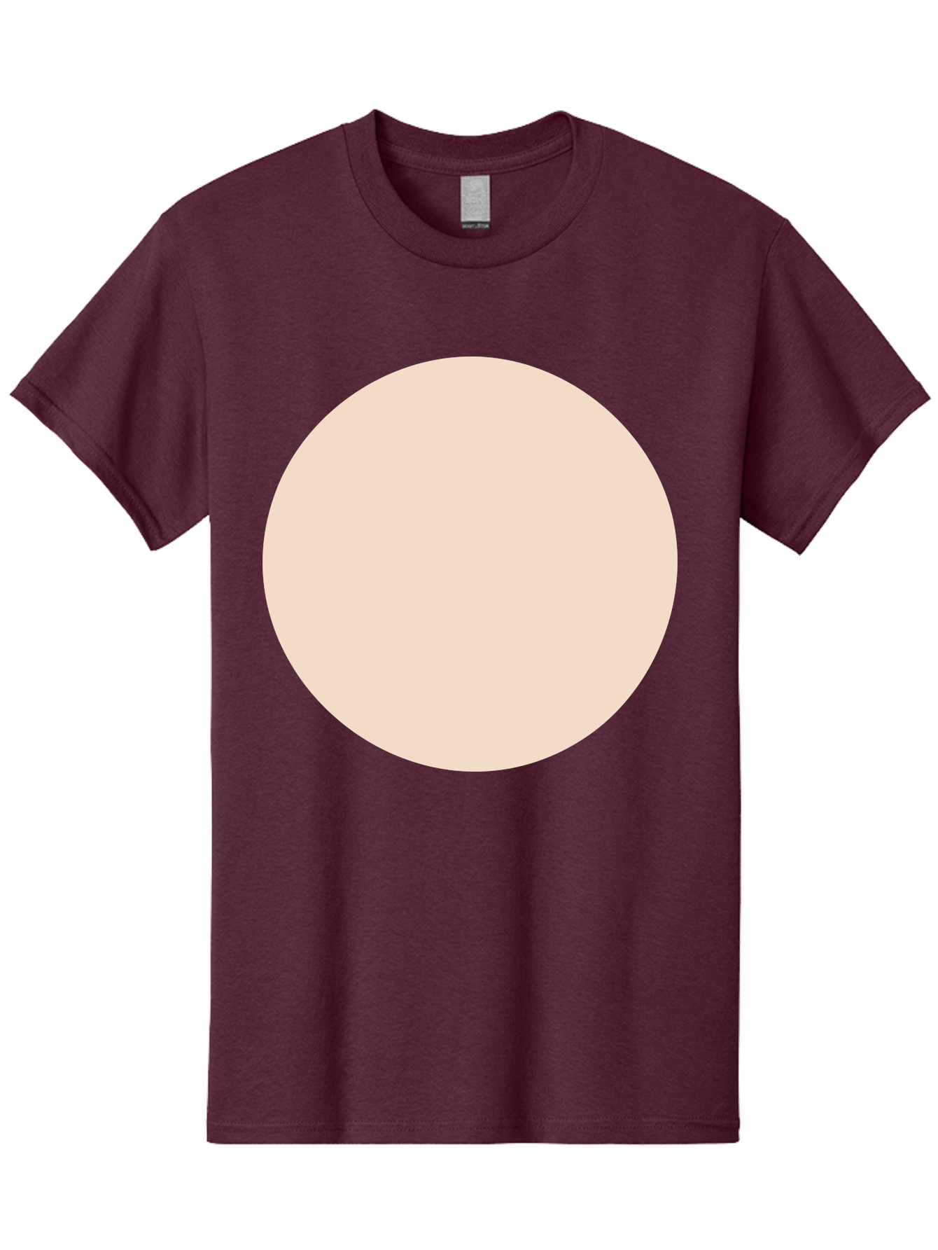 Beige-Circle Men'S Graphic Tee, 100% Cotton, Comfortable Casual Summer Wear, Machine Washable, Beige Circle, Minimalist Design, Simple Shape, Neutral Color, Geometric Figure, Circular Form Aad996