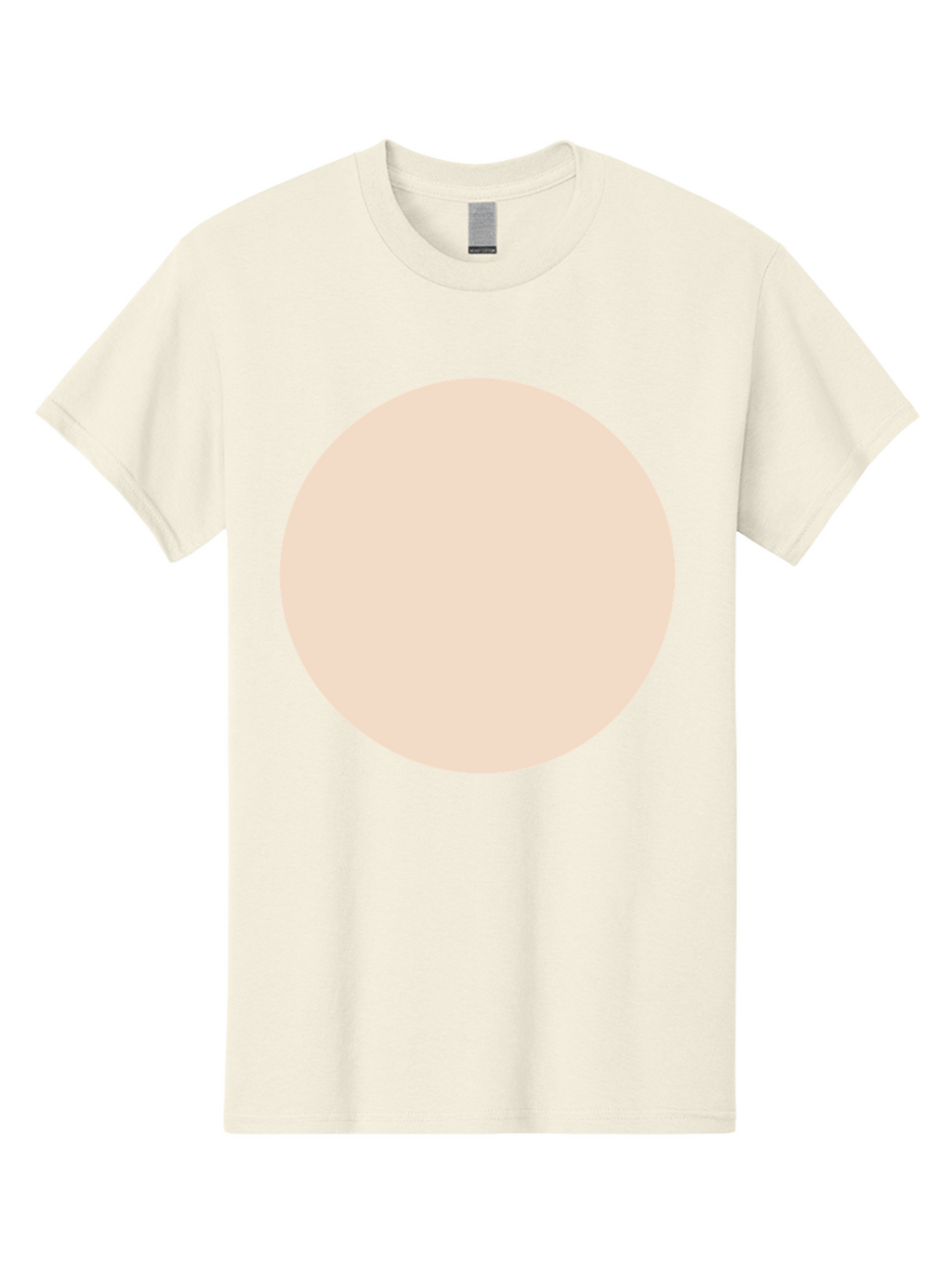 Beige-Circle Men'S Graphic Tee, 100% Cotton, Comfortable Casual Summer Wear, Machine Washable, Beige Circle, Minimalist Design, Simple Shape, Neutral Color, Geometric Figure, Circular Form Aad996
