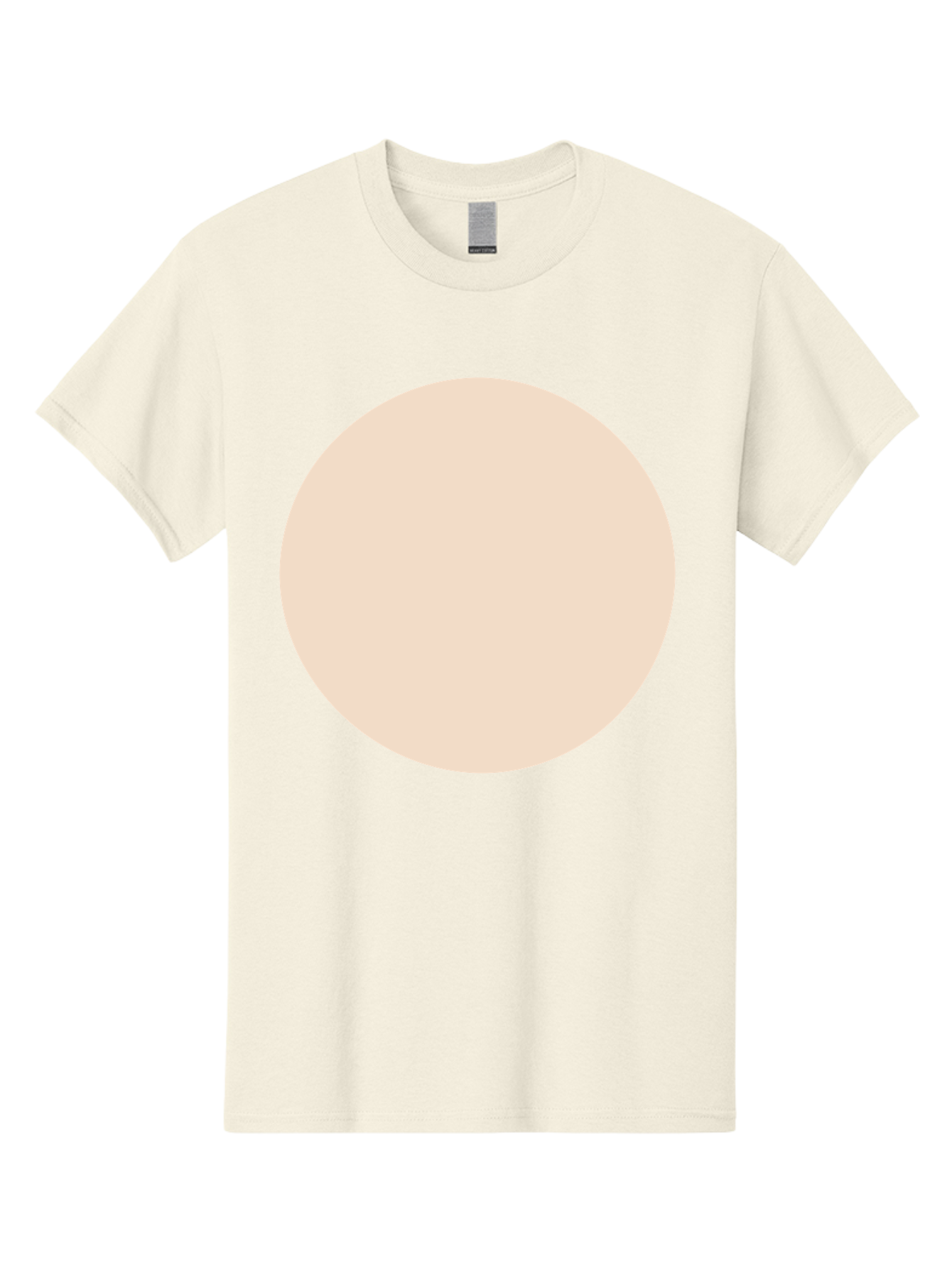 Beige-Circle Men'S Graphic Tee, 100% Cotton, Comfortable Casual Summer Wear, Machine Washable, Beige Circle, Minimalist Design, Simple Shape, Neutral Color, Geometric Figure, Circular Form Aad996