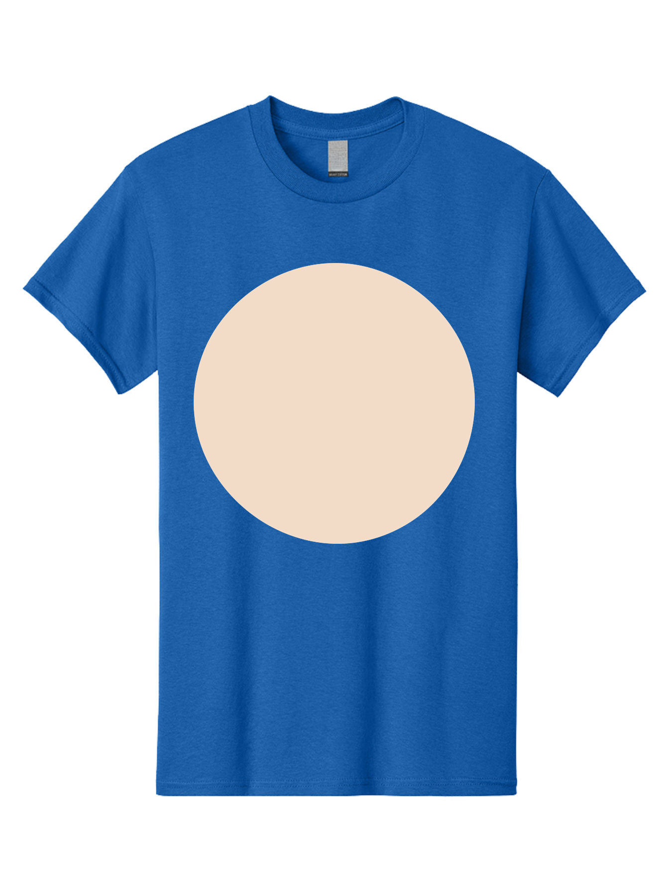 Beige-Circle Men'S Graphic Tee, 100% Cotton, Comfortable Casual Summer Wear, Machine Washable, Beige Circle, Minimalist Design, Simple Shape, Neutral Color, Geometric Figure, Circular Form Aad996