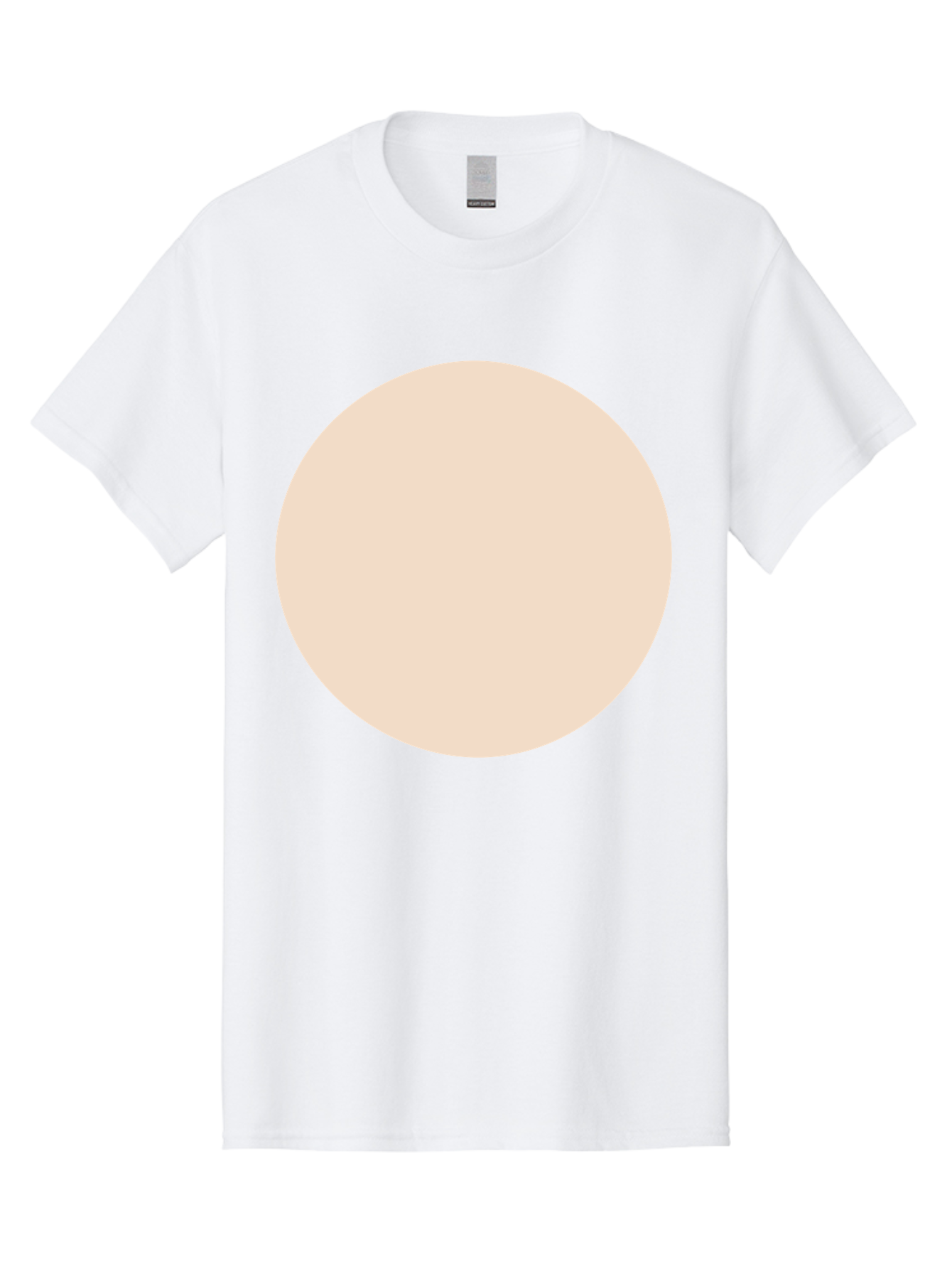 Beige-Circle Men'S Graphic Tee, 100% Cotton, Comfortable Casual Summer Wear, Machine Washable, Beige Circle, Minimalist Design, Simple Shape, Neutral Color, Geometric Figure, Circular Form Aad996
