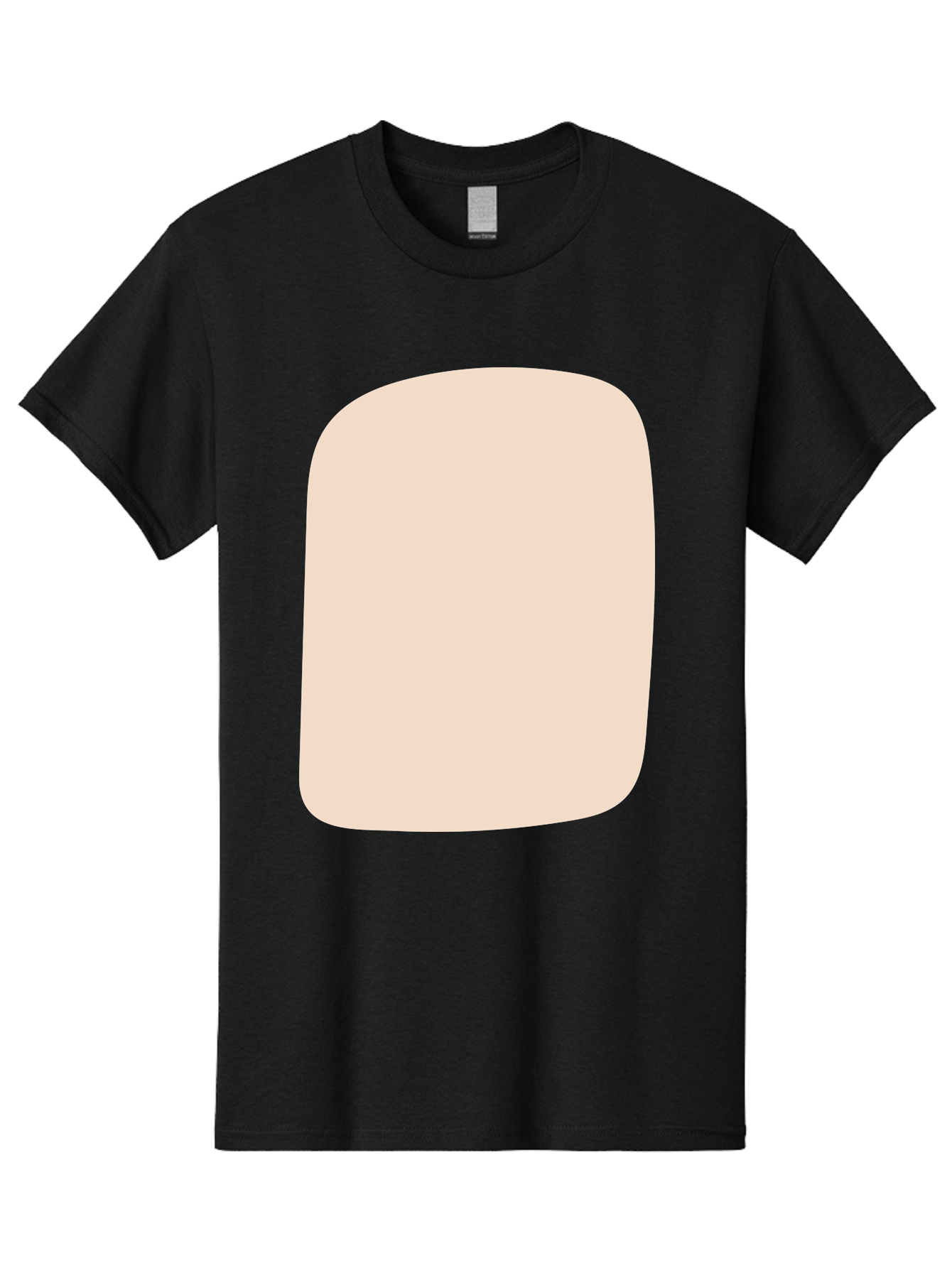 Beige-Rectangle Men'S Graphic Tee, 100% Cotton, Comfortable Casual Summer Wear, Machine Washable, Beige Rectangle, Rounded Corners, Plain Shape, Simple Design, Minimalist Aesthetic, Neutral Color, Soft Edges Aad997
