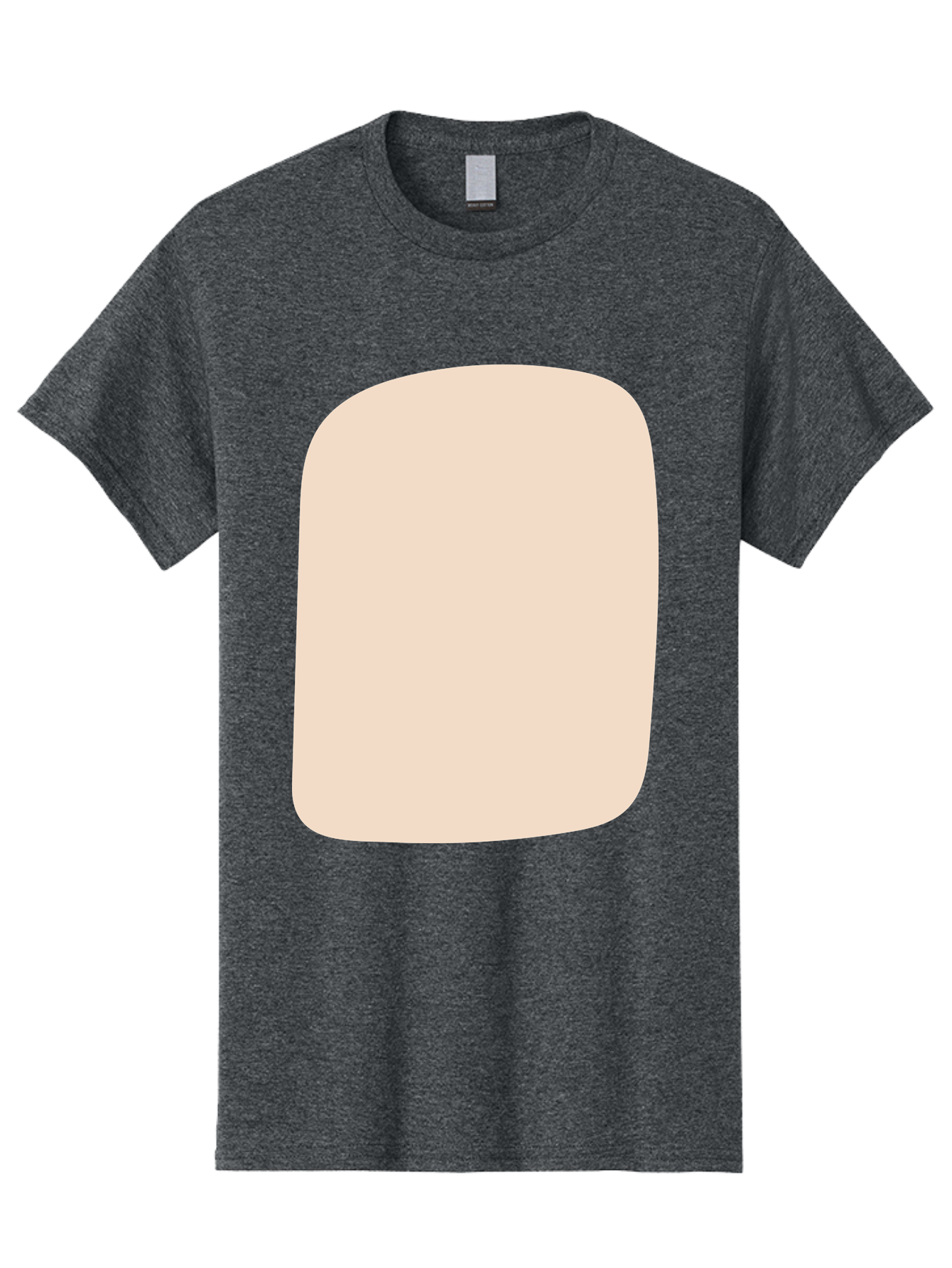 Beige-Rectangle Men'S Graphic Tee, 100% Cotton, Comfortable Casual Summer Wear, Machine Washable, Beige Rectangle, Rounded Corners, Plain Shape, Simple Design, Minimalist Aesthetic, Neutral Color, Soft Edges Aad997