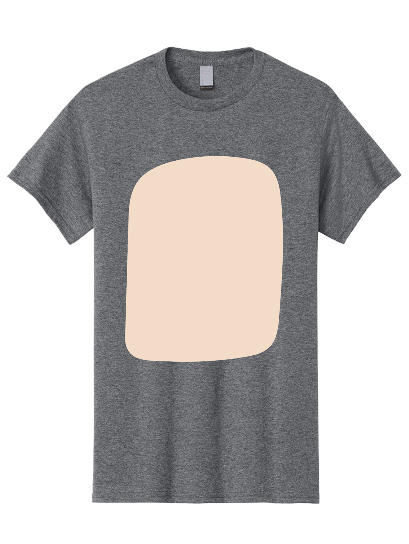 Beige-Rectangle Men'S Graphic Tee, 100% Cotton, Comfortable Casual Summer Wear, Machine Washable, Beige Rectangle, Rounded Corners, Plain Shape, Simple Design, Minimalist Aesthetic, Neutral Color, Soft Edges Aad997