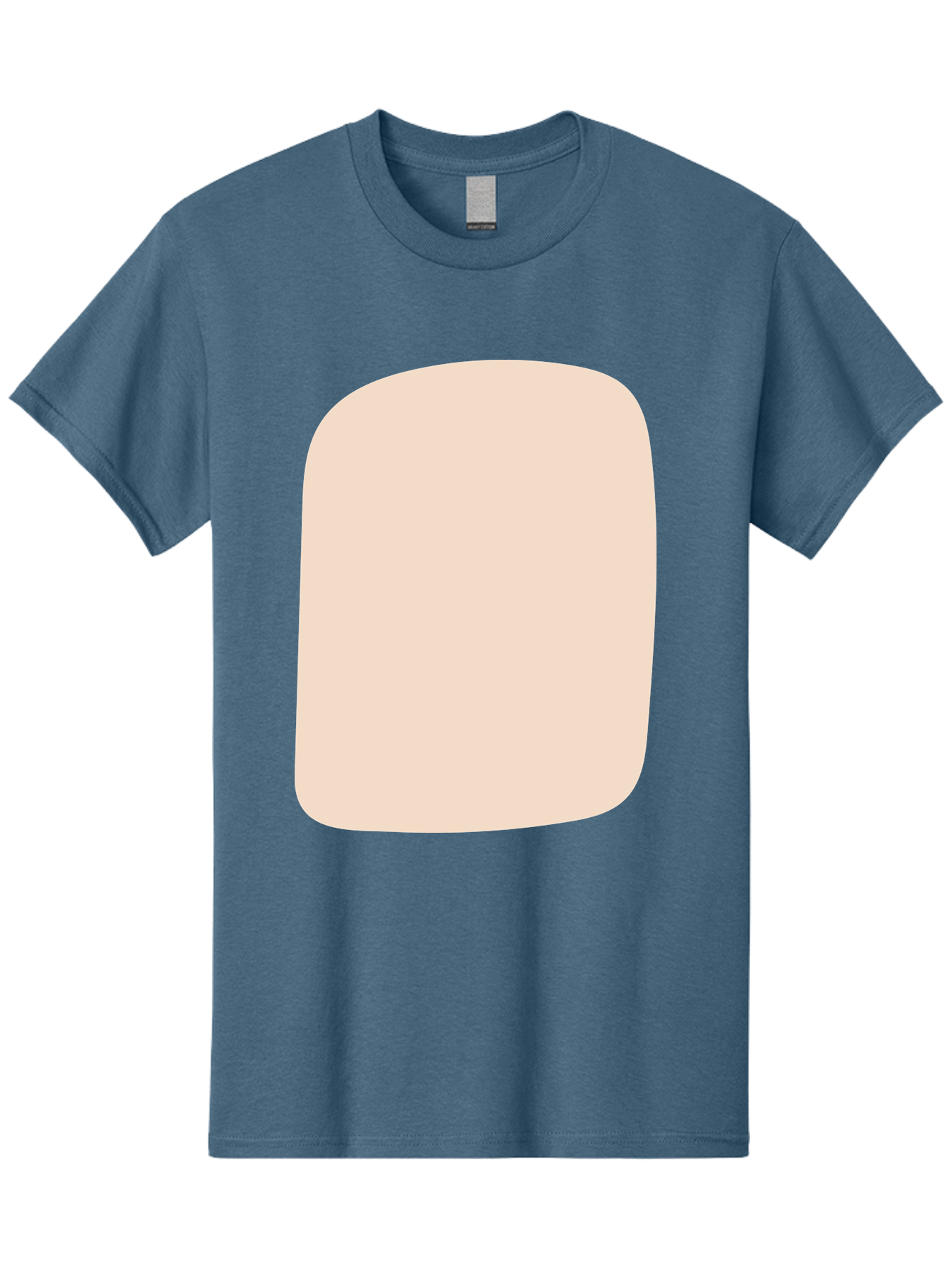 Beige-Rectangle Men'S Graphic Tee, 100% Cotton, Comfortable Casual Summer Wear, Machine Washable, Beige Rectangle, Rounded Corners, Plain Shape, Simple Design, Minimalist Aesthetic, Neutral Color, Soft Edges Aad997