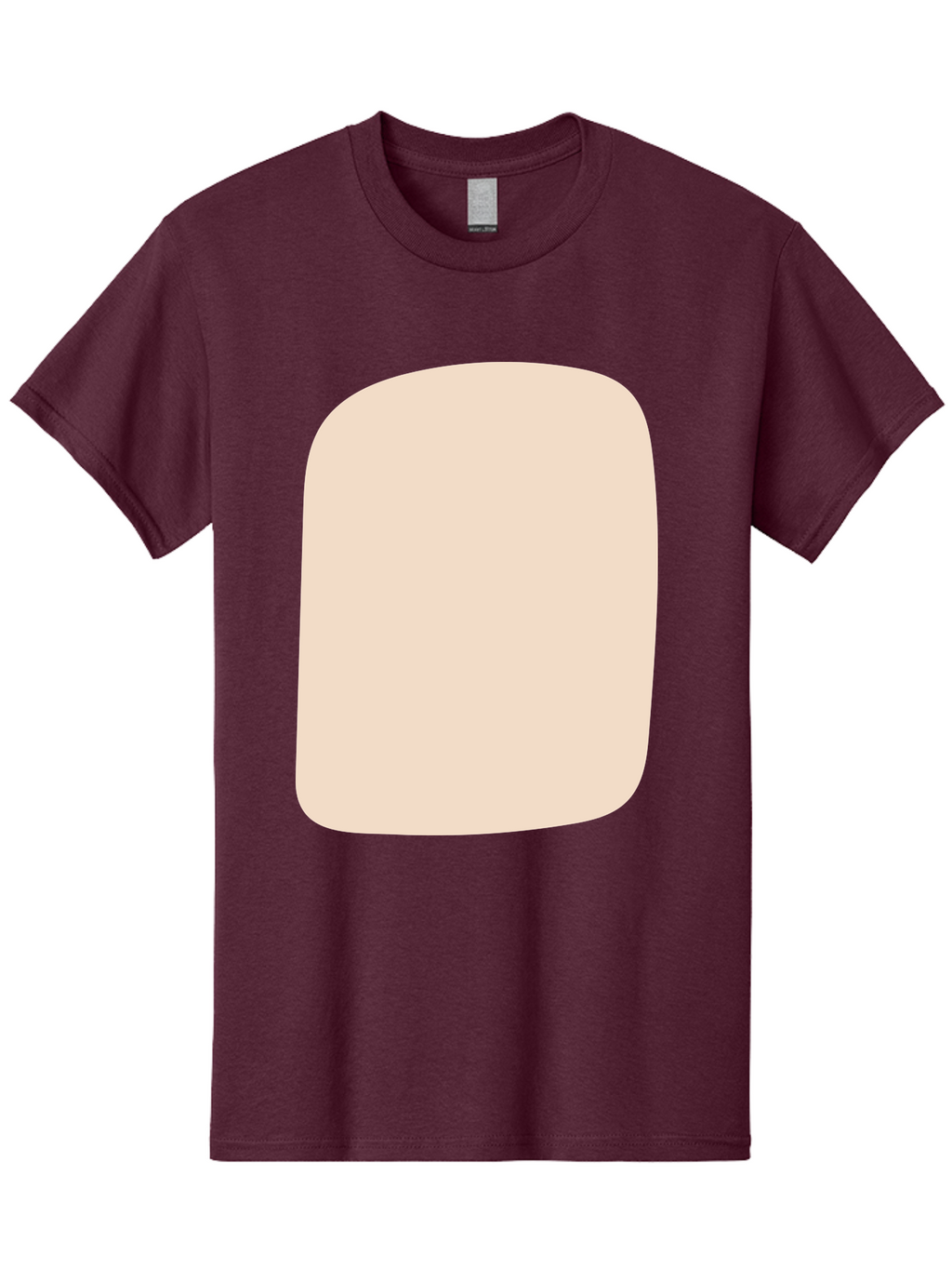 Beige-Rectangle Men'S Graphic Tee, 100% Cotton, Comfortable Casual Summer Wear, Machine Washable, Beige Rectangle, Rounded Corners, Plain Shape, Simple Design, Minimalist Aesthetic, Neutral Color, Soft Edges Aad997