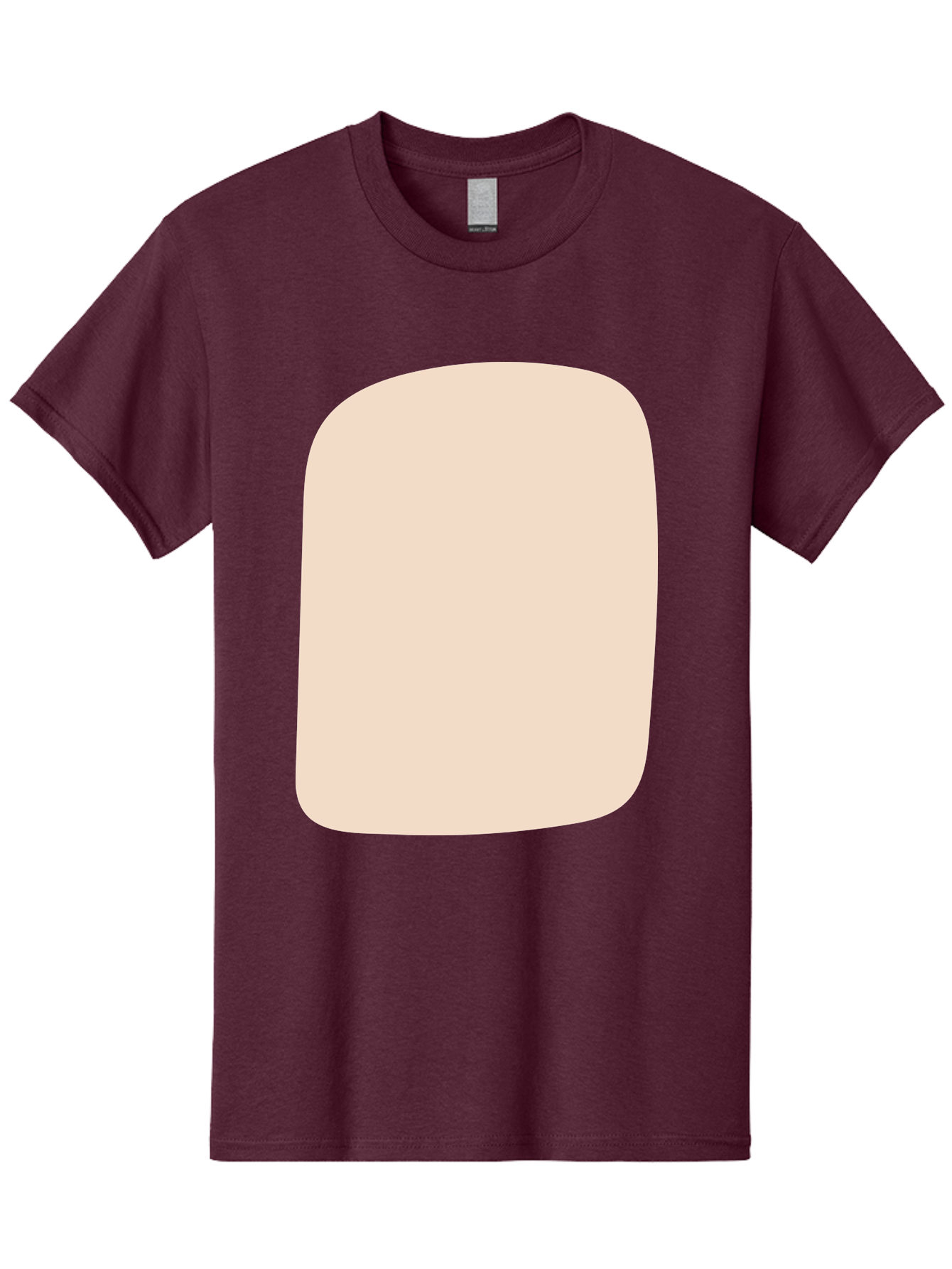 Beige-Rectangle Men'S Graphic Tee, 100% Cotton, Comfortable Casual Summer Wear, Machine Washable, Beige Rectangle, Rounded Corners, Plain Shape, Simple Design, Minimalist Aesthetic, Neutral Color, Soft Edges Aad997
