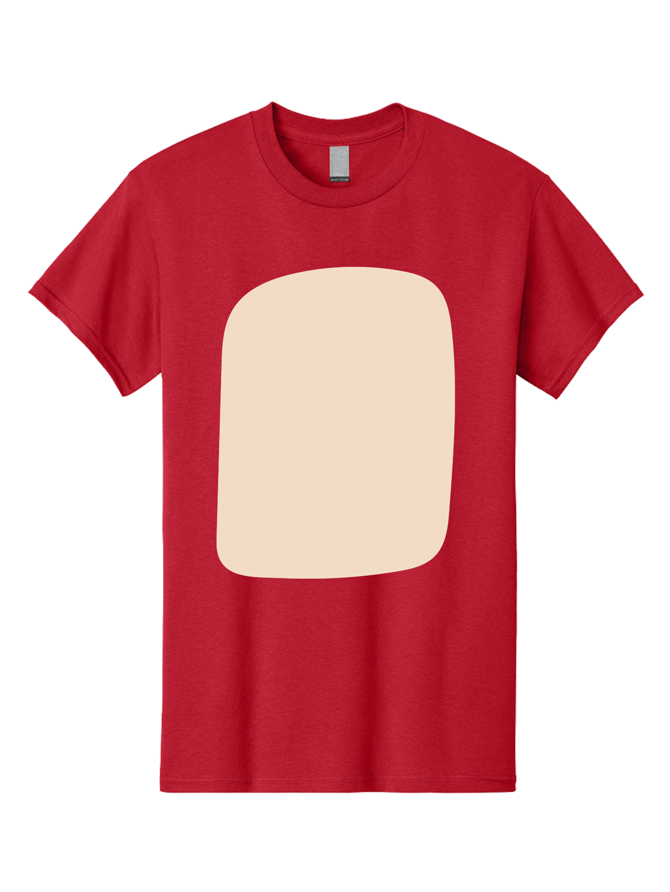 Beige-Rectangle Men'S Graphic Tee, 100% Cotton, Comfortable Casual Summer Wear, Machine Washable, Beige Rectangle, Rounded Corners, Plain Shape, Simple Design, Minimalist Aesthetic, Neutral Color, Soft Edges Aad997