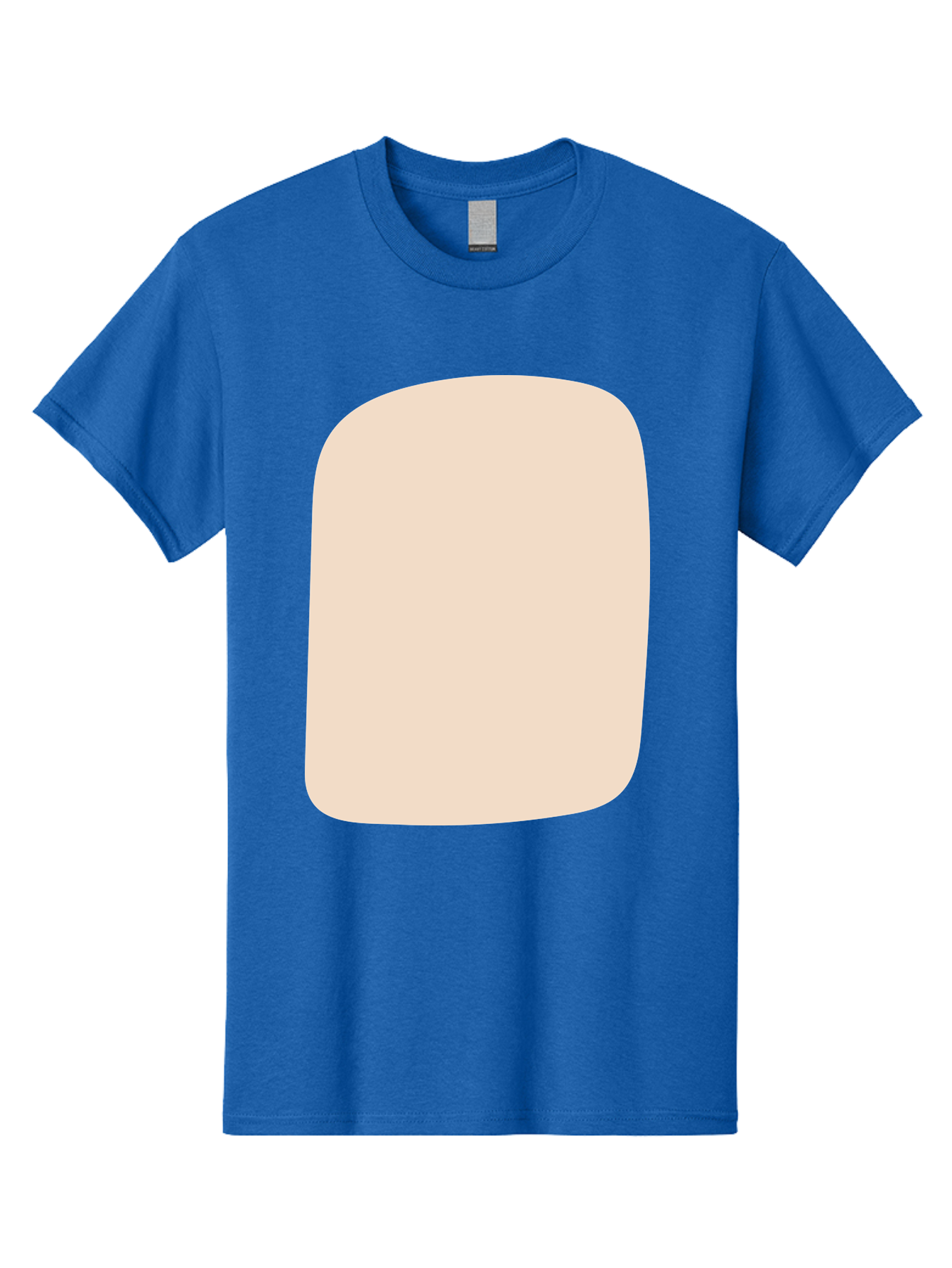 Beige-Rectangle Men'S Graphic Tee, 100% Cotton, Comfortable Casual Summer Wear, Machine Washable, Beige Rectangle, Rounded Corners, Plain Shape, Simple Design, Minimalist Aesthetic, Neutral Color, Soft Edges Aad997
