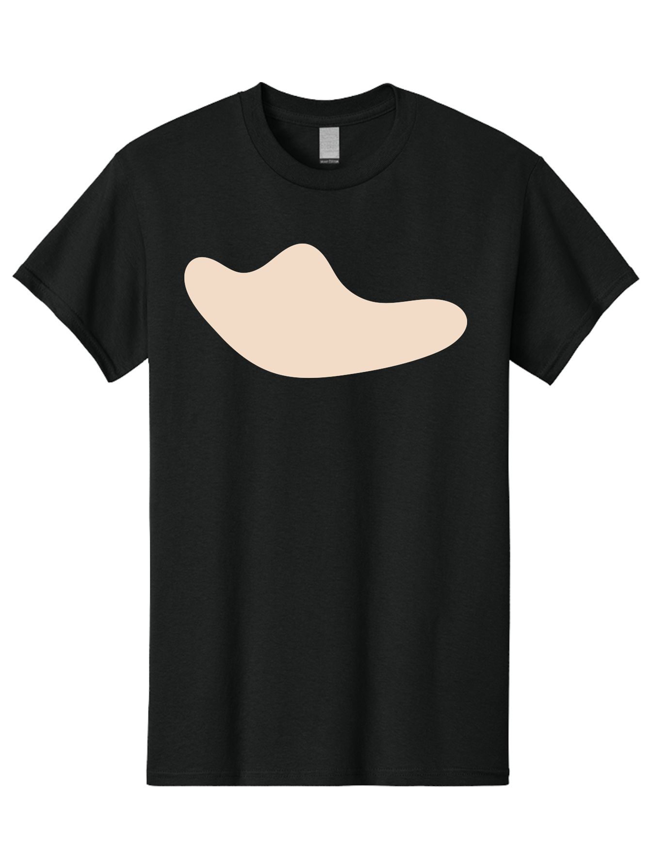 Cashew-Nut-1 Men'S Graphic Tee, 100% Cotton, Comfortable Casual Summer Wear, Machine Washable, Cashew Nut, Snack Food, Healthy Eating, Nutty Flavor, Beige Color, Abstract Shape, Simple Design, Minimalist Art Aae001