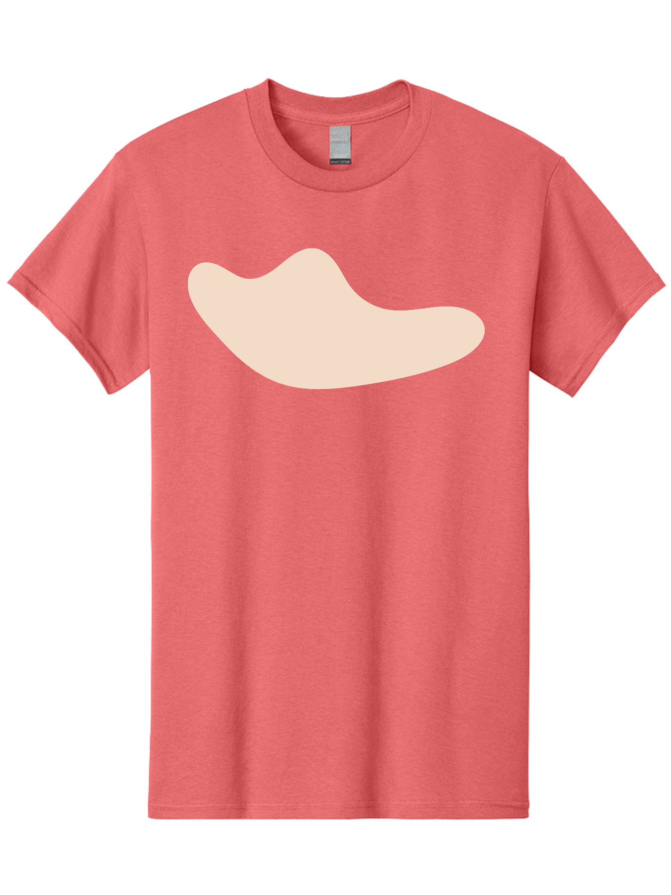 Cashew-Nut-1 Men'S Graphic Tee, 100% Cotton, Comfortable Casual Summer Wear, Machine Washable, Cashew Nut, Snack Food, Healthy Eating, Nutty Flavor, Beige Color, Abstract Shape, Simple Design, Minimalist Art Aae001