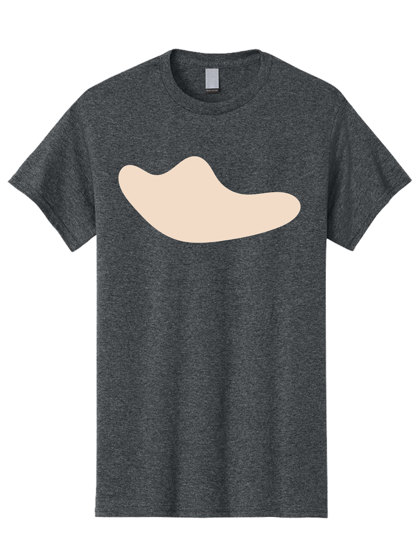 Cashew-Nut-1 Men'S Graphic Tee, 100% Cotton, Comfortable Casual Summer Wear, Machine Washable, Cashew Nut, Snack Food, Healthy Eating, Nutty Flavor, Beige Color, Abstract Shape, Simple Design, Minimalist Art Aae001