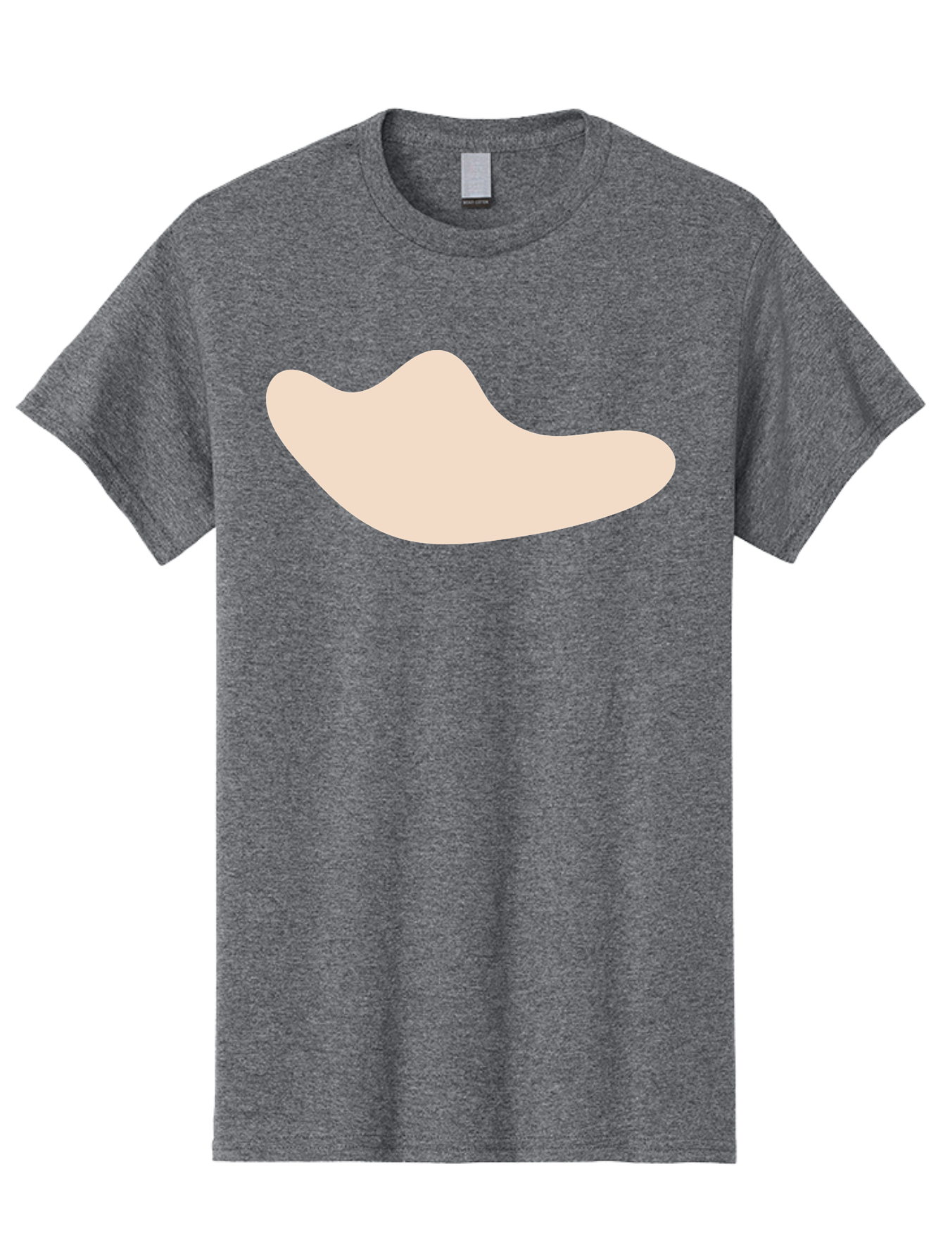 Cashew-Nut-1 Men'S Graphic Tee, 100% Cotton, Comfortable Casual Summer Wear, Machine Washable, Cashew Nut, Snack Food, Healthy Eating, Nutty Flavor, Beige Color, Abstract Shape, Simple Design, Minimalist Art Aae001