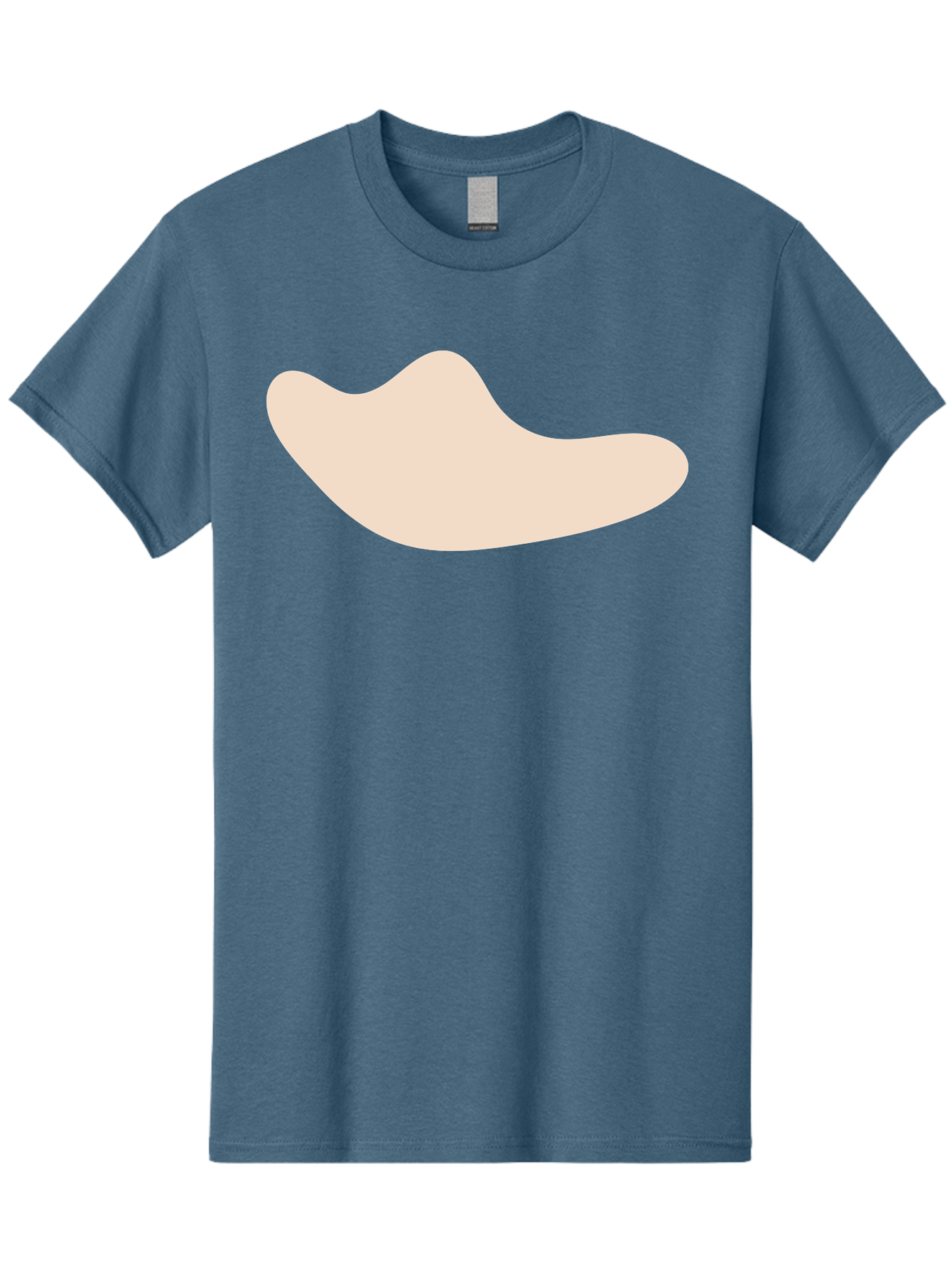 Cashew-Nut-1 Men'S Graphic Tee, 100% Cotton, Comfortable Casual Summer Wear, Machine Washable, Cashew Nut, Snack Food, Healthy Eating, Nutty Flavor, Beige Color, Abstract Shape, Simple Design, Minimalist Art Aae001