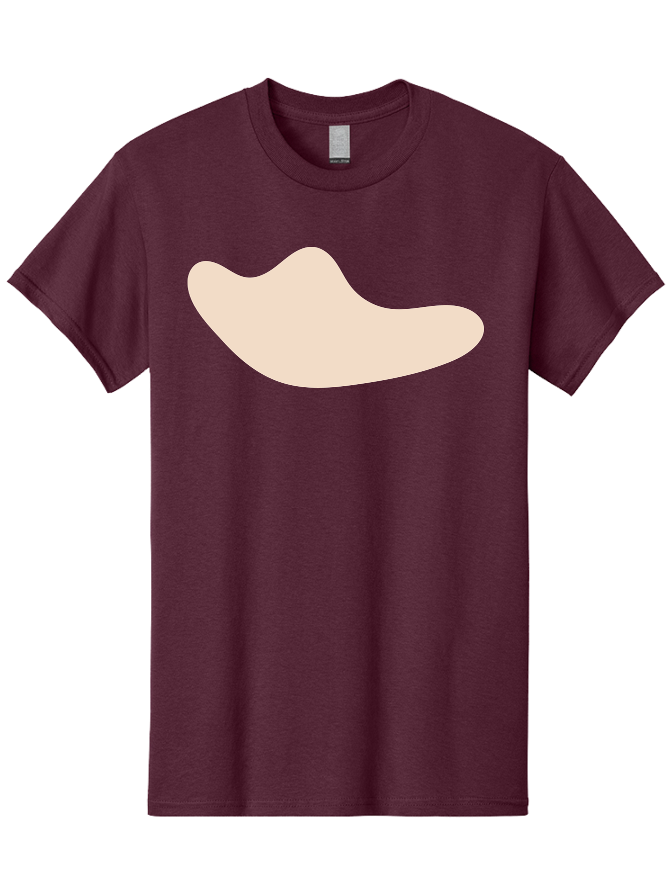 Cashew-Nut-1 Men'S Graphic Tee, 100% Cotton, Comfortable Casual Summer Wear, Machine Washable, Cashew Nut, Snack Food, Healthy Eating, Nutty Flavor, Beige Color, Abstract Shape, Simple Design, Minimalist Art Aae001