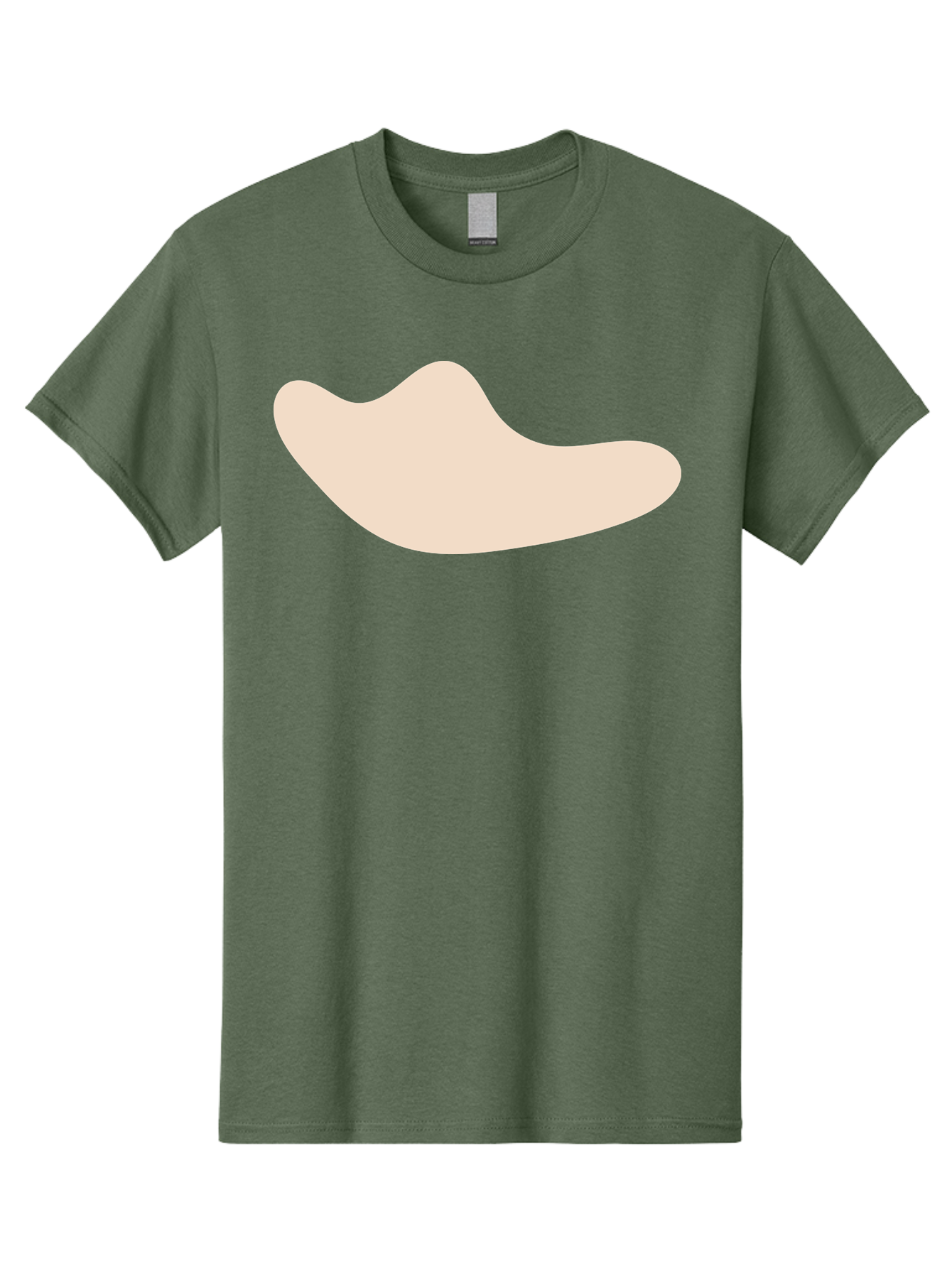 Cashew-Nut-1 Men'S Graphic Tee, 100% Cotton, Comfortable Casual Summer Wear, Machine Washable, Cashew Nut, Snack Food, Healthy Eating, Nutty Flavor, Beige Color, Abstract Shape, Simple Design, Minimalist Art Aae001