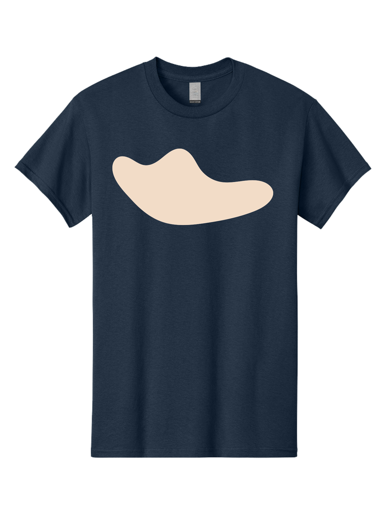 Cashew-Nut-1 Men'S Graphic Tee, 100% Cotton, Comfortable Casual Summer Wear, Machine Washable, Cashew Nut, Snack Food, Healthy Eating, Nutty Flavor, Beige Color, Abstract Shape, Simple Design, Minimalist Art Aae001