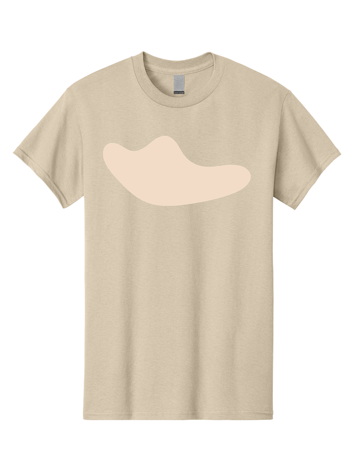 Cashew-Nut-1 Men'S Graphic Tee, 100% Cotton, Comfortable Casual Summer Wear, Machine Washable, Cashew Nut, Snack Food, Healthy Eating, Nutty Flavor, Beige Color, Abstract Shape, Simple Design, Minimalist Art Aae001