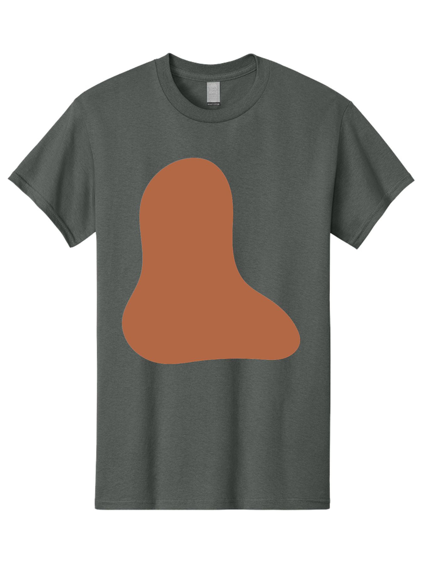 Cashew-Nut Men'S Graphic Tee, 100% Cotton, Comfortable Casual Summer Wear, Machine Washable, Roasted Chicken Leg, Savory Dish, Food Illustration, Cartoon Style, Reddish-Brown Color, Simple Design, Culinary Art Aae002
