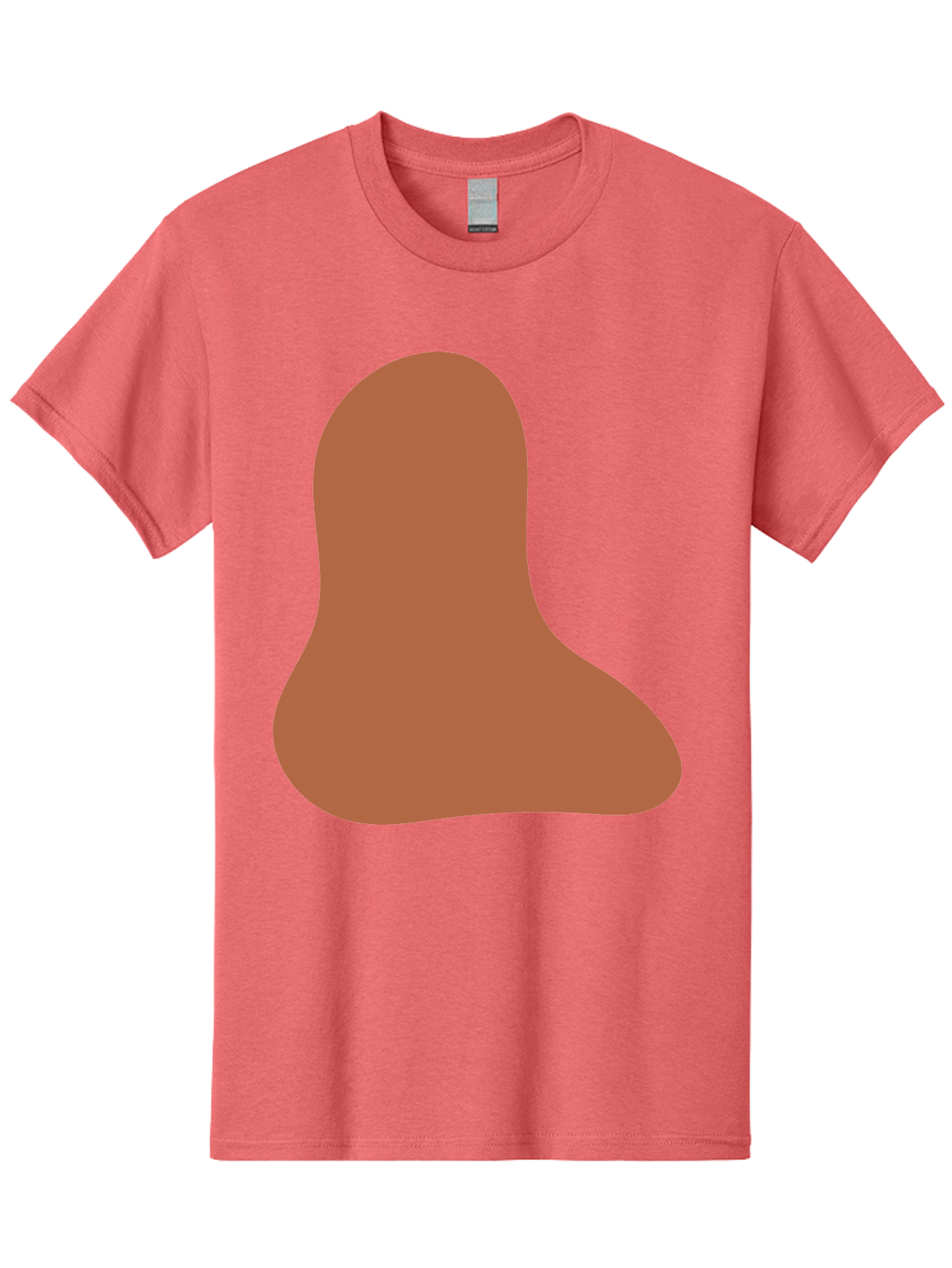 Cashew-Nut Men'S Graphic Tee, 100% Cotton, Comfortable Casual Summer Wear, Machine Washable, Roasted Chicken Leg, Savory Dish, Food Illustration, Cartoon Style, Reddish-Brown Color, Simple Design, Culinary Art Aae002