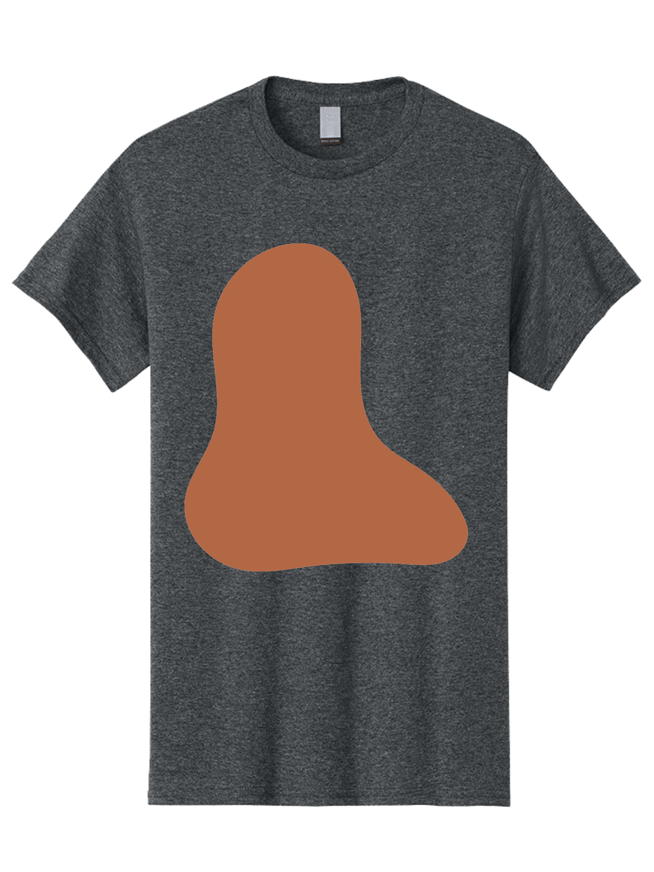 Cashew-Nut Men'S Graphic Tee, 100% Cotton, Comfortable Casual Summer Wear, Machine Washable, Roasted Chicken Leg, Savory Dish, Food Illustration, Cartoon Style, Reddish-Brown Color, Simple Design, Culinary Art Aae002