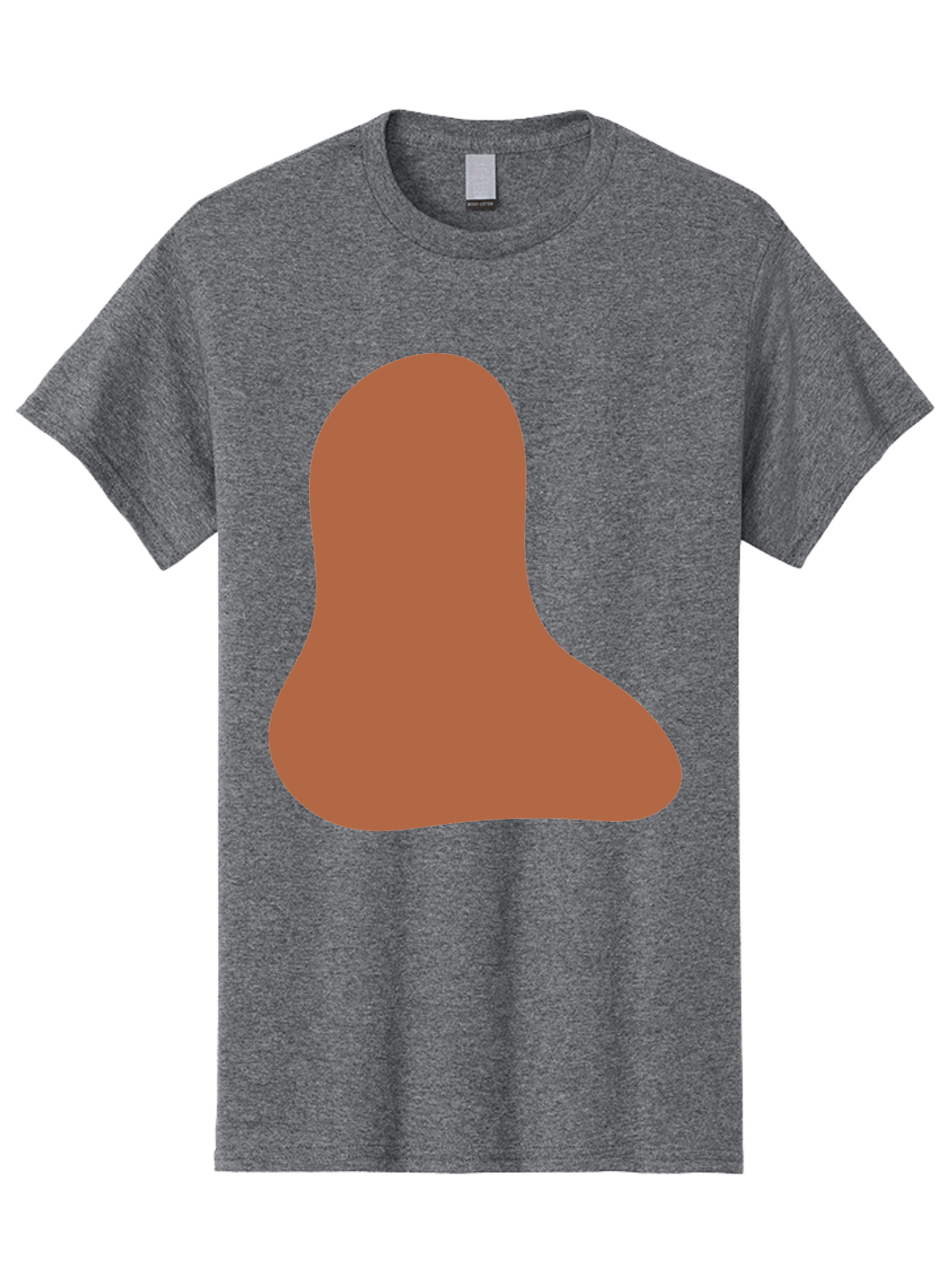 Cashew-Nut Men'S Graphic Tee, 100% Cotton, Comfortable Casual Summer Wear, Machine Washable, Roasted Chicken Leg, Savory Dish, Food Illustration, Cartoon Style, Reddish-Brown Color, Simple Design, Culinary Art Aae002