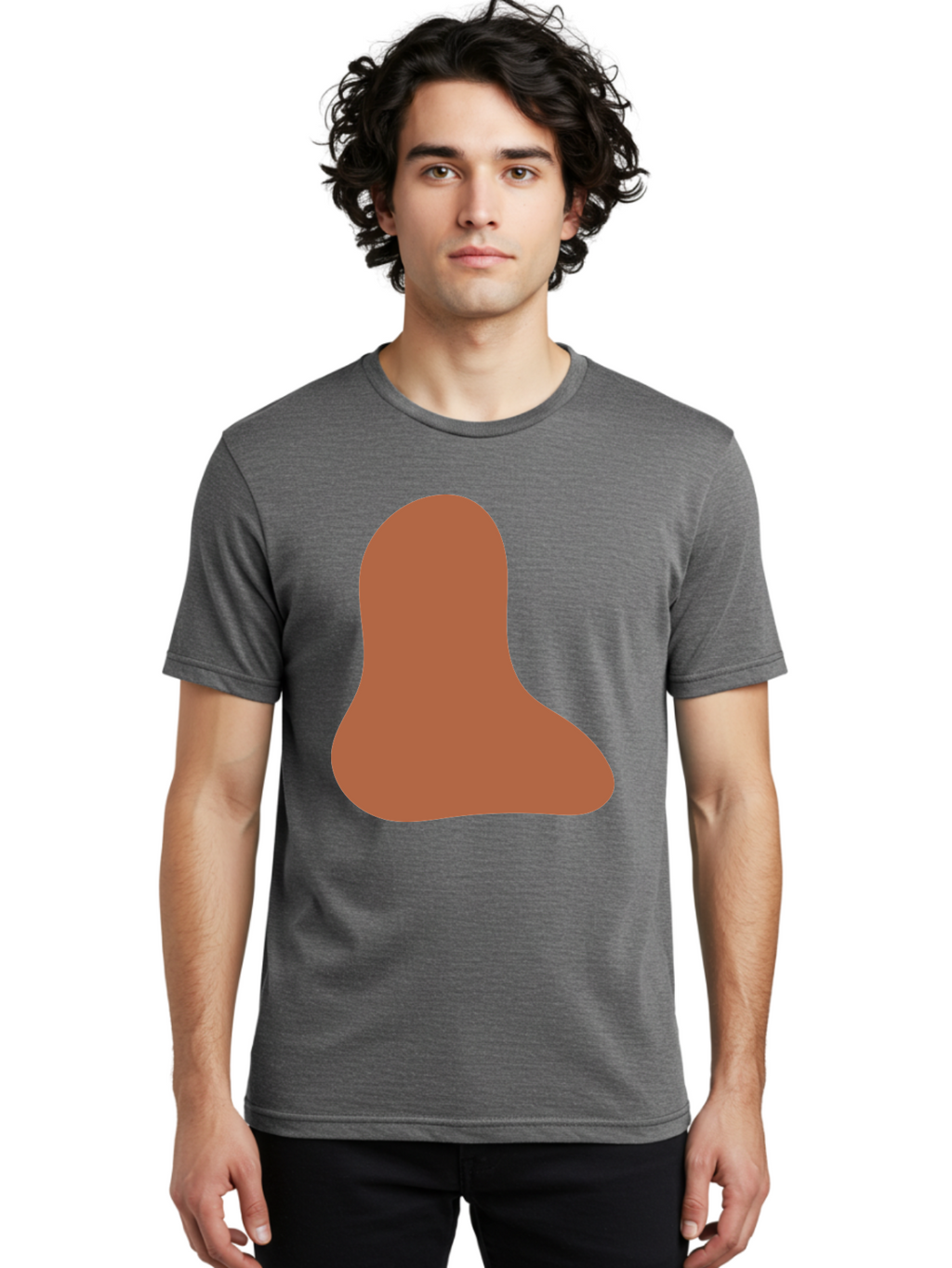Cashew-Nut Men'S Graphic Tee, 100% Cotton, Comfortable Casual Summer Wear, Machine Washable, Roasted Chicken Leg, Savory Dish, Food Illustration, Cartoon Style, Reddish-Brown Color, Simple Design, Culinary Art Aae002