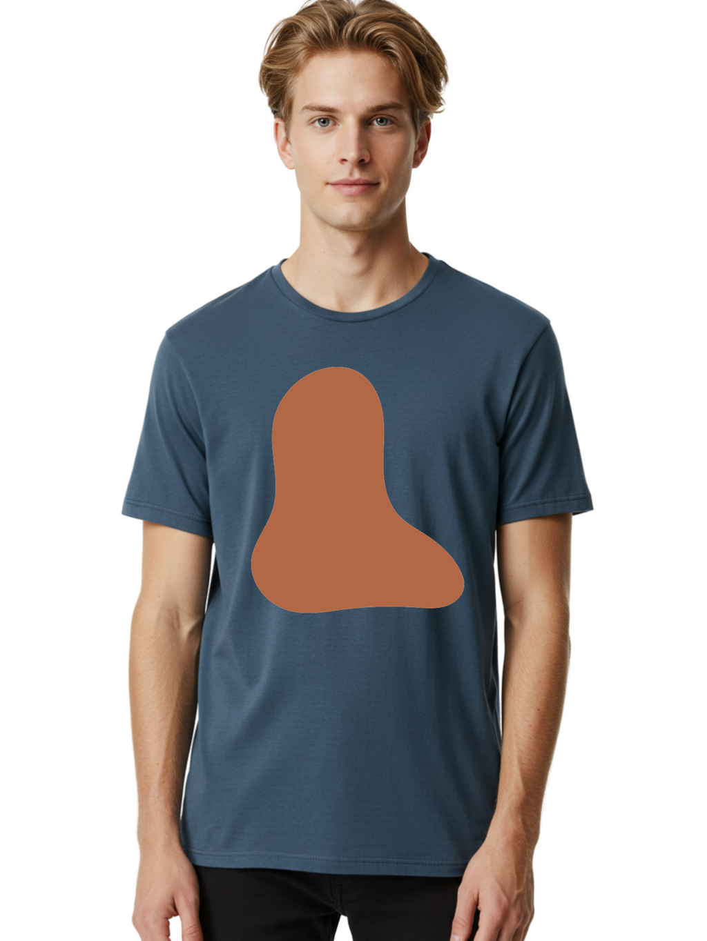 Cashew-Nut Men'S Graphic Tee, 100% Cotton, Comfortable Casual Summer Wear, Machine Washable, Roasted Chicken Leg, Savory Dish, Food Illustration, Cartoon Style, Reddish-Brown Color, Simple Design, Culinary Art Aae002