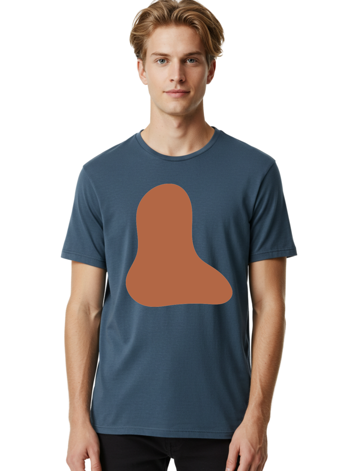 Cashew-Nut Men'S Graphic Tee, 100% Cotton, Comfortable Casual Summer Wear, Machine Washable, Roasted Chicken Leg, Savory Dish, Food Illustration, Cartoon Style, Reddish-Brown Color, Simple Design, Culinary Art Aae002