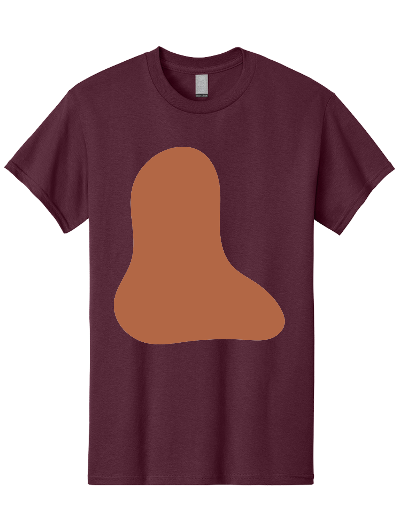 Cashew-Nut Men'S Graphic Tee, 100% Cotton, Comfortable Casual Summer Wear, Machine Washable, Roasted Chicken Leg, Savory Dish, Food Illustration, Cartoon Style, Reddish-Brown Color, Simple Design, Culinary Art Aae002