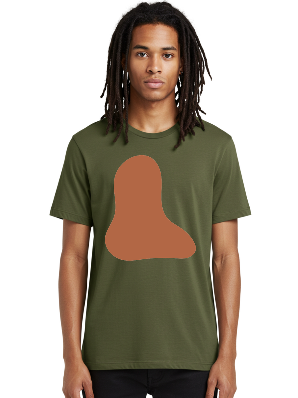 Cashew-Nut Men'S Graphic Tee, 100% Cotton, Comfortable Casual Summer Wear, Machine Washable, Roasted Chicken Leg, Savory Dish, Food Illustration, Cartoon Style, Reddish-Brown Color, Simple Design, Culinary Art Aae002