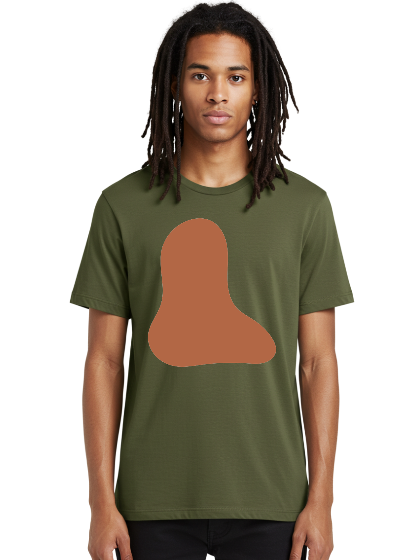 Cashew-Nut Men'S Graphic Tee, 100% Cotton, Comfortable Casual Summer Wear, Machine Washable, Roasted Chicken Leg, Savory Dish, Food Illustration, Cartoon Style, Reddish-Brown Color, Simple Design, Culinary Art Aae002