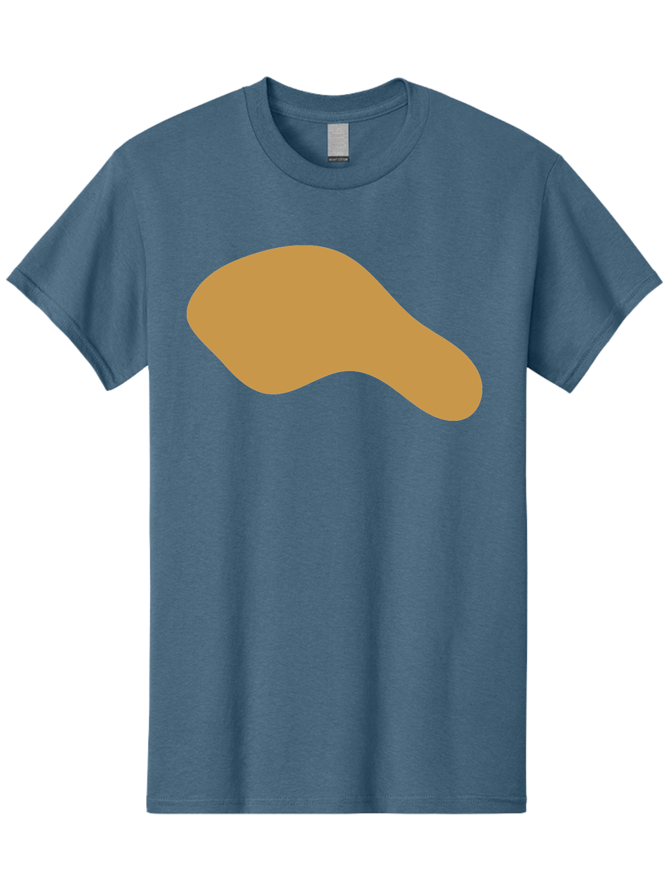 Chicken-Drumstick Men'S Graphic Tee, 100% Cotton, Comfortable Casual Summer Wear, Machine Washable, Fried Chicken, Chicken Leg, Food Illustration, Abstract Shape, Brown Color, Simple Design, Digital Art, Culinary Theme Aae003