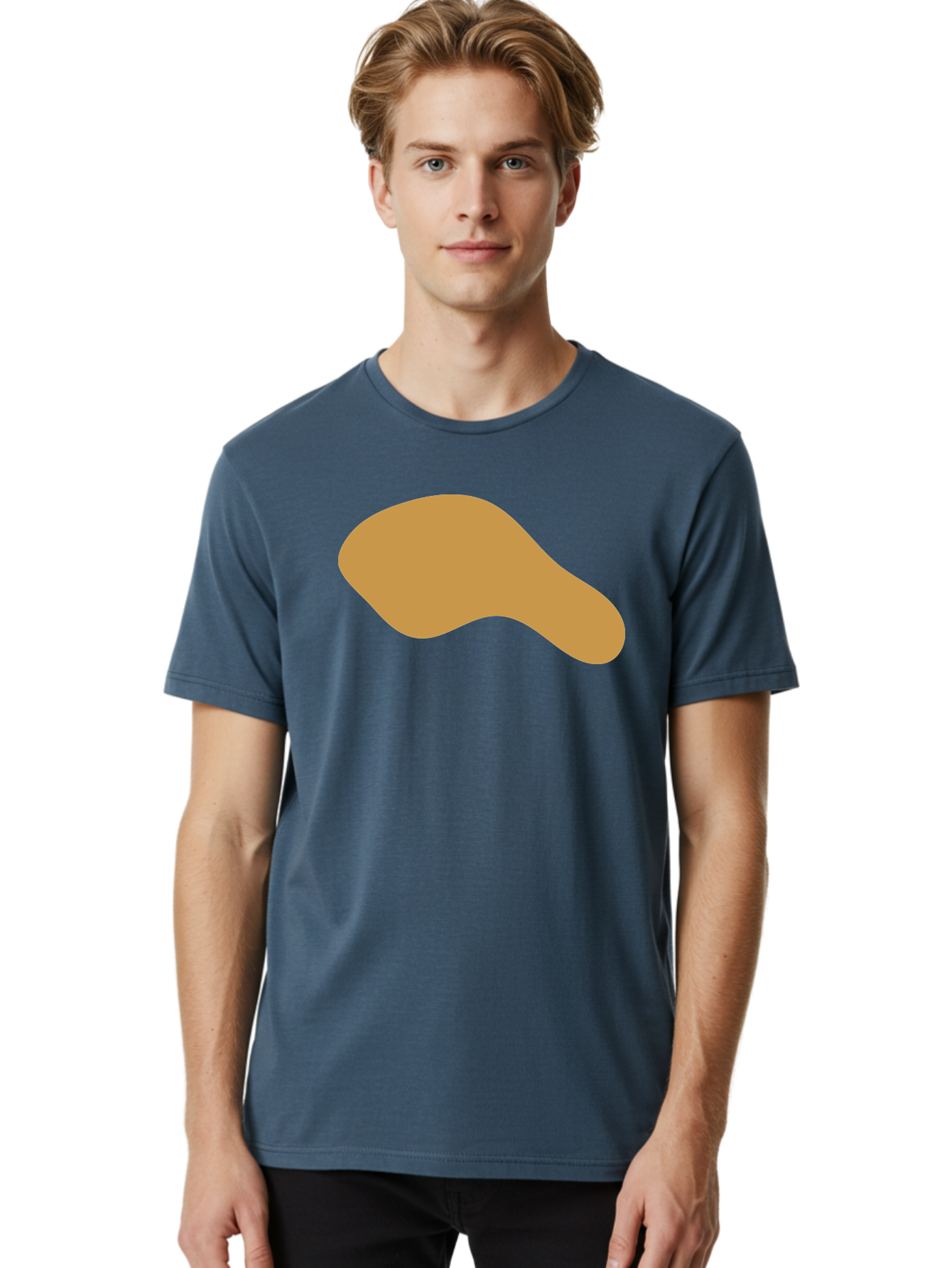 Chicken-Drumstick Men'S Graphic Tee, 100% Cotton, Comfortable Casual Summer Wear, Machine Washable, Fried Chicken, Chicken Leg, Food Illustration, Abstract Shape, Brown Color, Simple Design, Digital Art, Culinary Theme Aae003