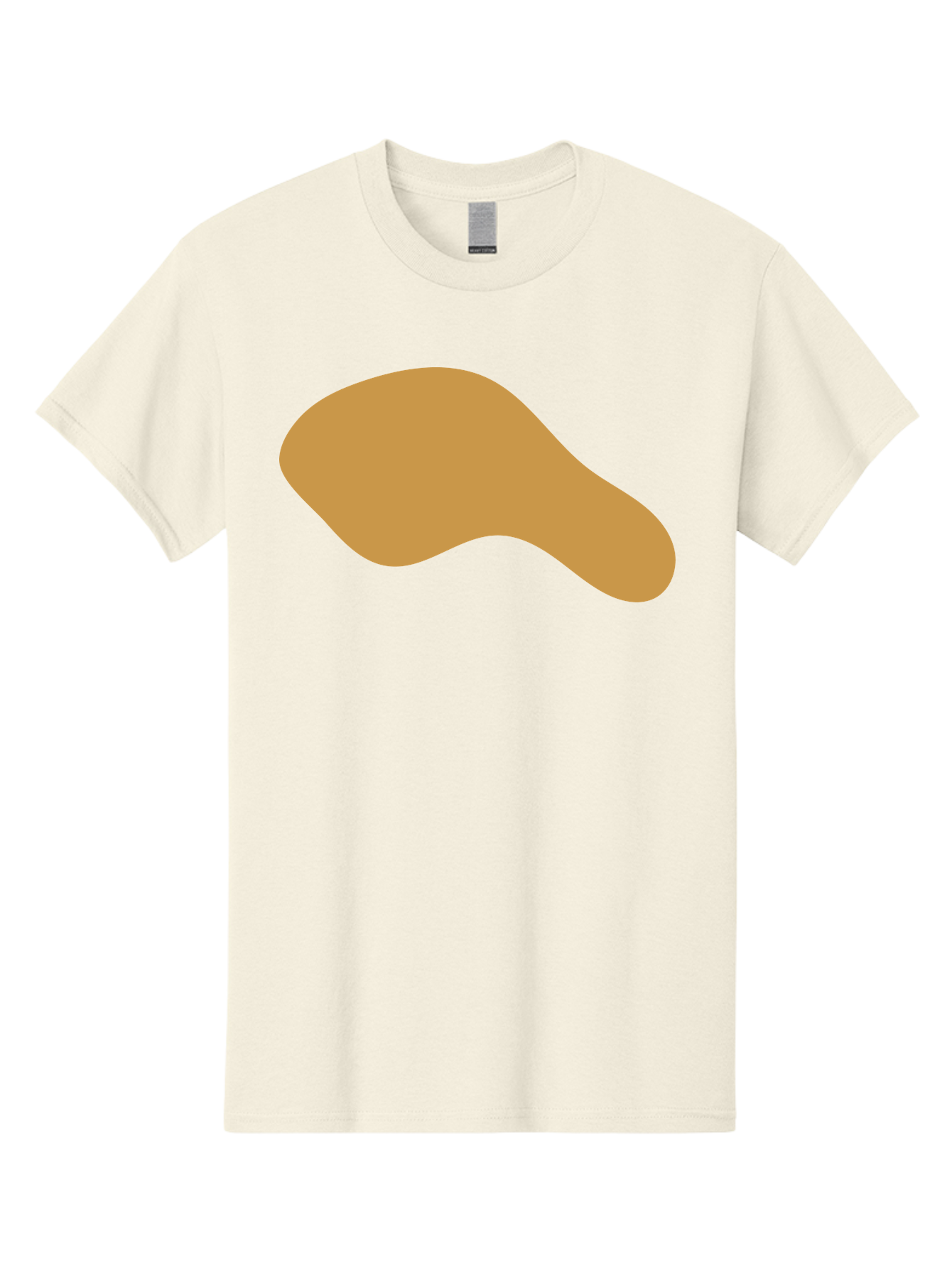 Chicken-Drumstick Men'S Graphic Tee, 100% Cotton, Comfortable Casual Summer Wear, Machine Washable, Fried Chicken, Chicken Leg, Food Illustration, Abstract Shape, Brown Color, Simple Design, Digital Art, Culinary Theme Aae003