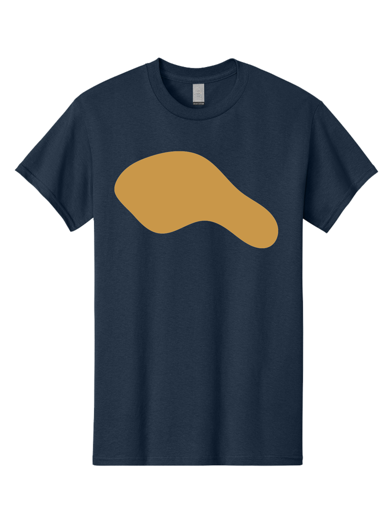Chicken-Drumstick Men'S Graphic Tee, 100% Cotton, Comfortable Casual Summer Wear, Machine Washable, Fried Chicken, Chicken Leg, Food Illustration, Abstract Shape, Brown Color, Simple Design, Digital Art, Culinary Theme Aae003