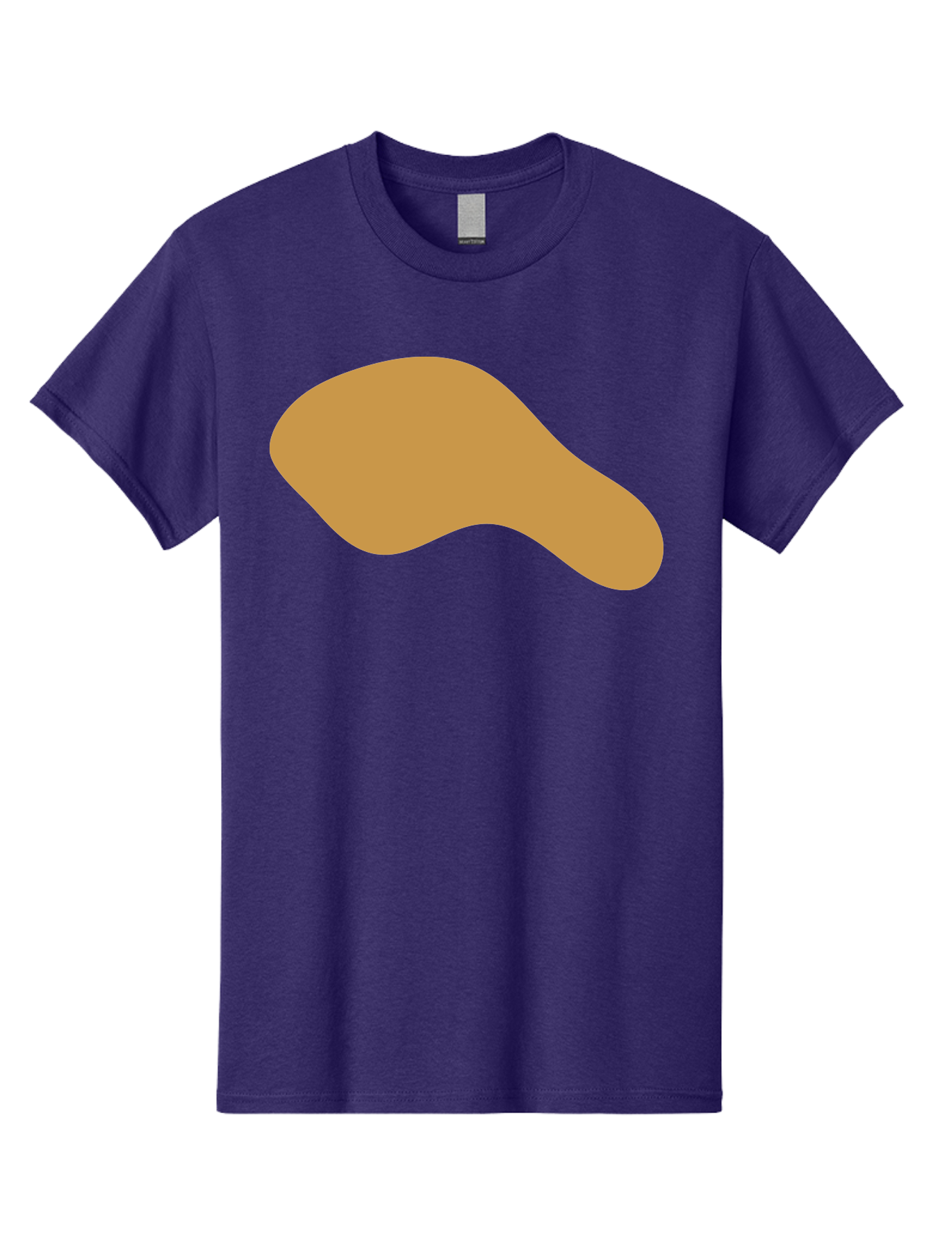 Chicken-Drumstick Men'S Graphic Tee, 100% Cotton, Comfortable Casual Summer Wear, Machine Washable, Fried Chicken, Chicken Leg, Food Illustration, Abstract Shape, Brown Color, Simple Design, Digital Art, Culinary Theme Aae003