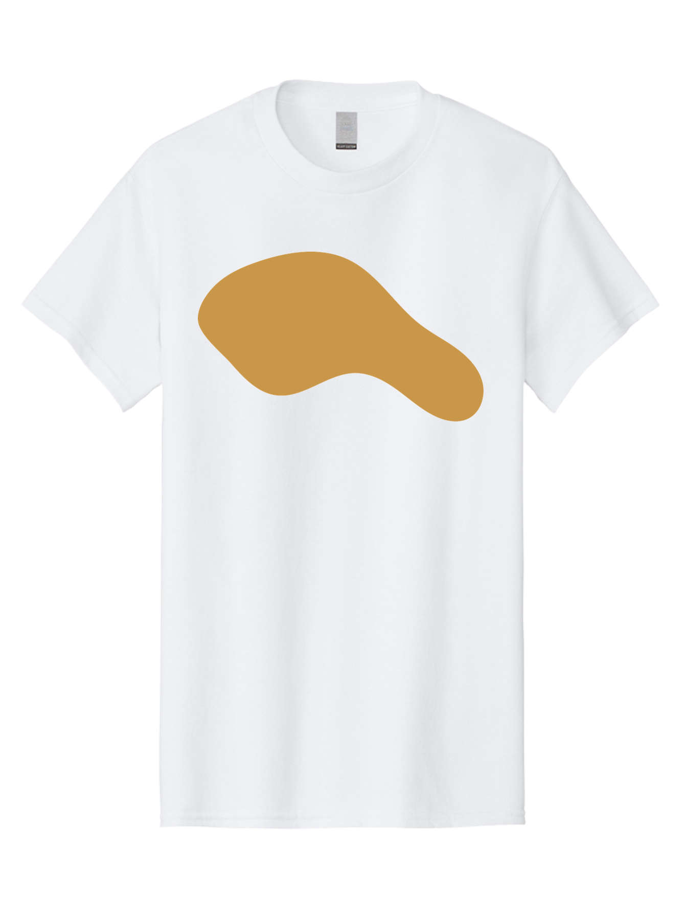 Chicken-Drumstick Men'S Graphic Tee, 100% Cotton, Comfortable Casual Summer Wear, Machine Washable, Fried Chicken, Chicken Leg, Food Illustration, Abstract Shape, Brown Color, Simple Design, Digital Art, Culinary Theme Aae003