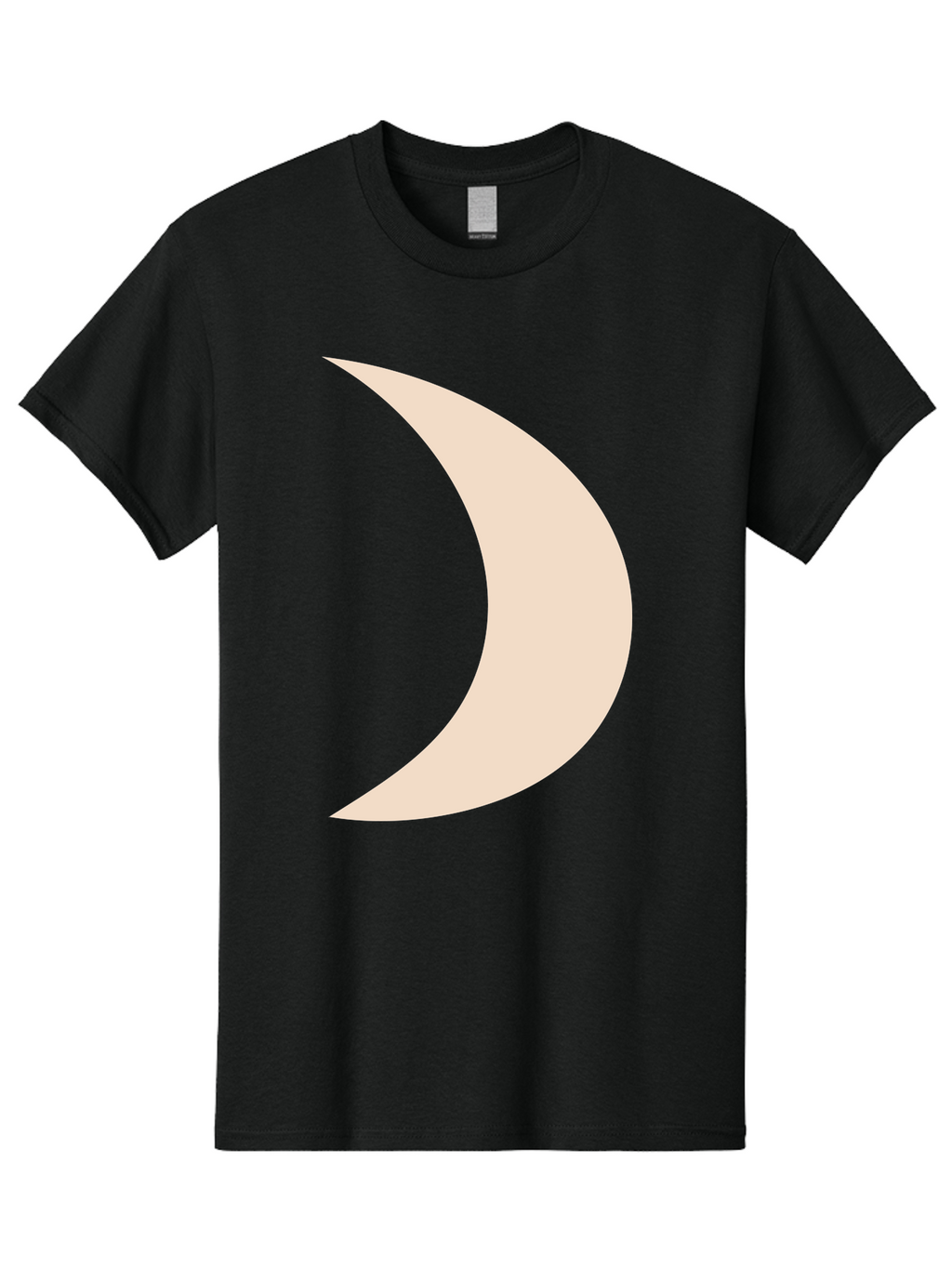 Crescent-Moon-2 Men'S Graphic Tee, 100% Cotton, Comfortable Casual Summer Wear, Machine Washable, Crescent Moon Shape, Minimalist Design, Simple Graphics, Tan Color, Abstract Art, Lunar Symbol, Night Sky Theme Aae006