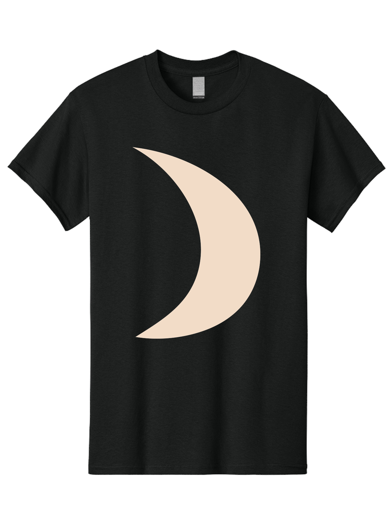 Crescent-Moon-2 Men'S Graphic Tee, 100% Cotton, Comfortable Casual Summer Wear, Machine Washable, Crescent Moon Shape, Minimalist Design, Simple Graphics, Tan Color, Abstract Art, Lunar Symbol, Night Sky Theme Aae006