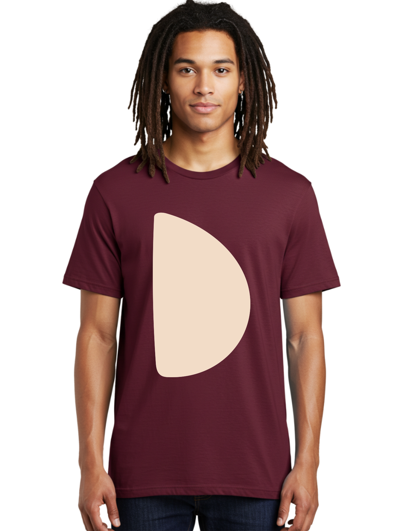 D Men'S Graphic Tee, 100% Cotton, Comfortable Casual Summer Wear, Machine Washable, Pacman Character, Simple Design, Minimalist Art, Beige Color, Retro Gaming, Iconic Symbol, Classic Video Game Aae009