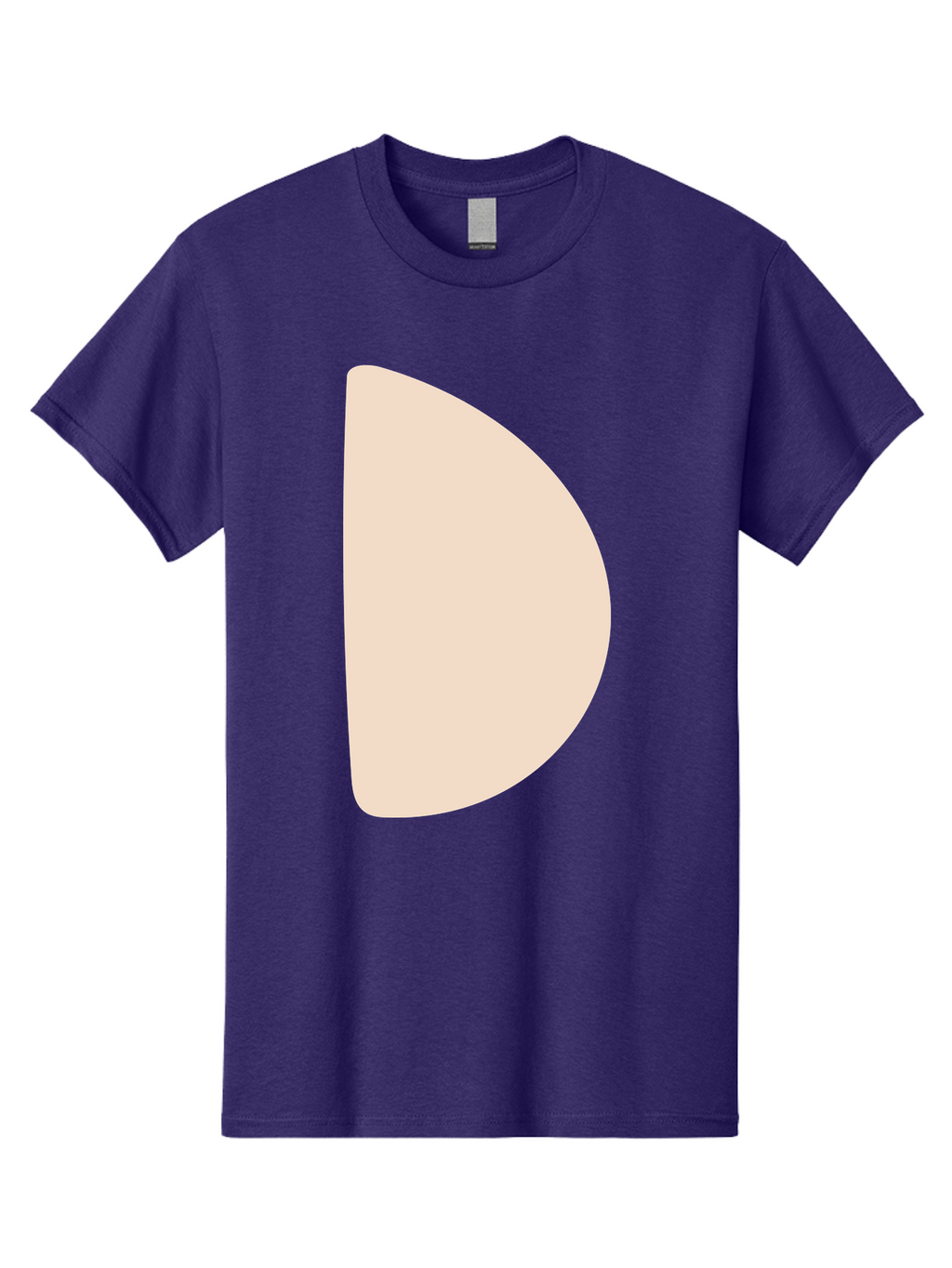 D Men'S Graphic Tee, 100% Cotton, Comfortable Casual Summer Wear, Machine Washable, Pacman Character, Simple Design, Minimalist Art, Beige Color, Retro Gaming, Iconic Symbol, Classic Video Game Aae009