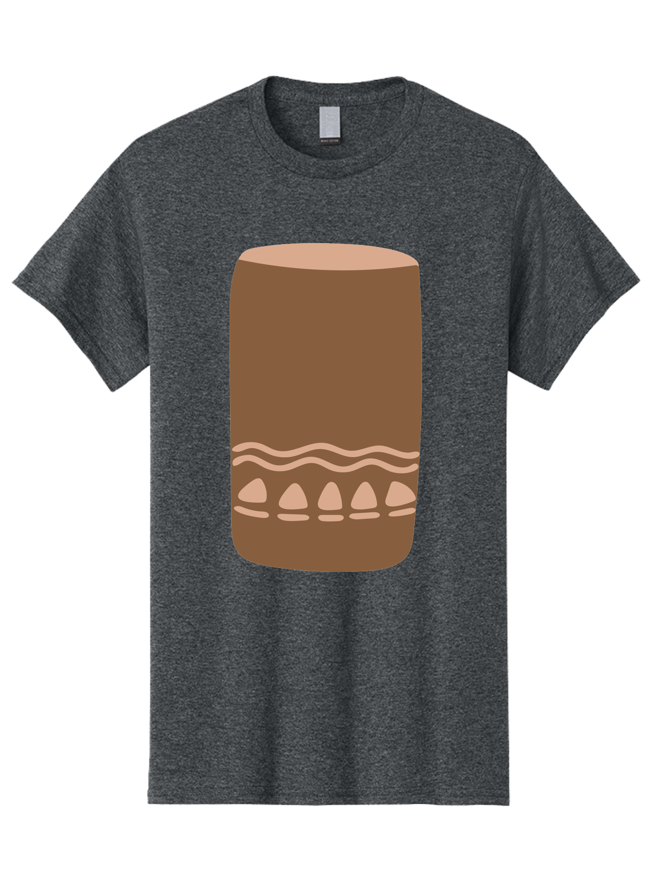 Drum Men'S Graphic Tee, 100% Cotton, Comfortable Casual Summer Wear, Machine Washable, Cigar Illustration, Brown Cigar, Beige Accents, Wavy Lines, Teardrop Shapes, Smoking Accessory, Luxury Item, Digital Art Aae012