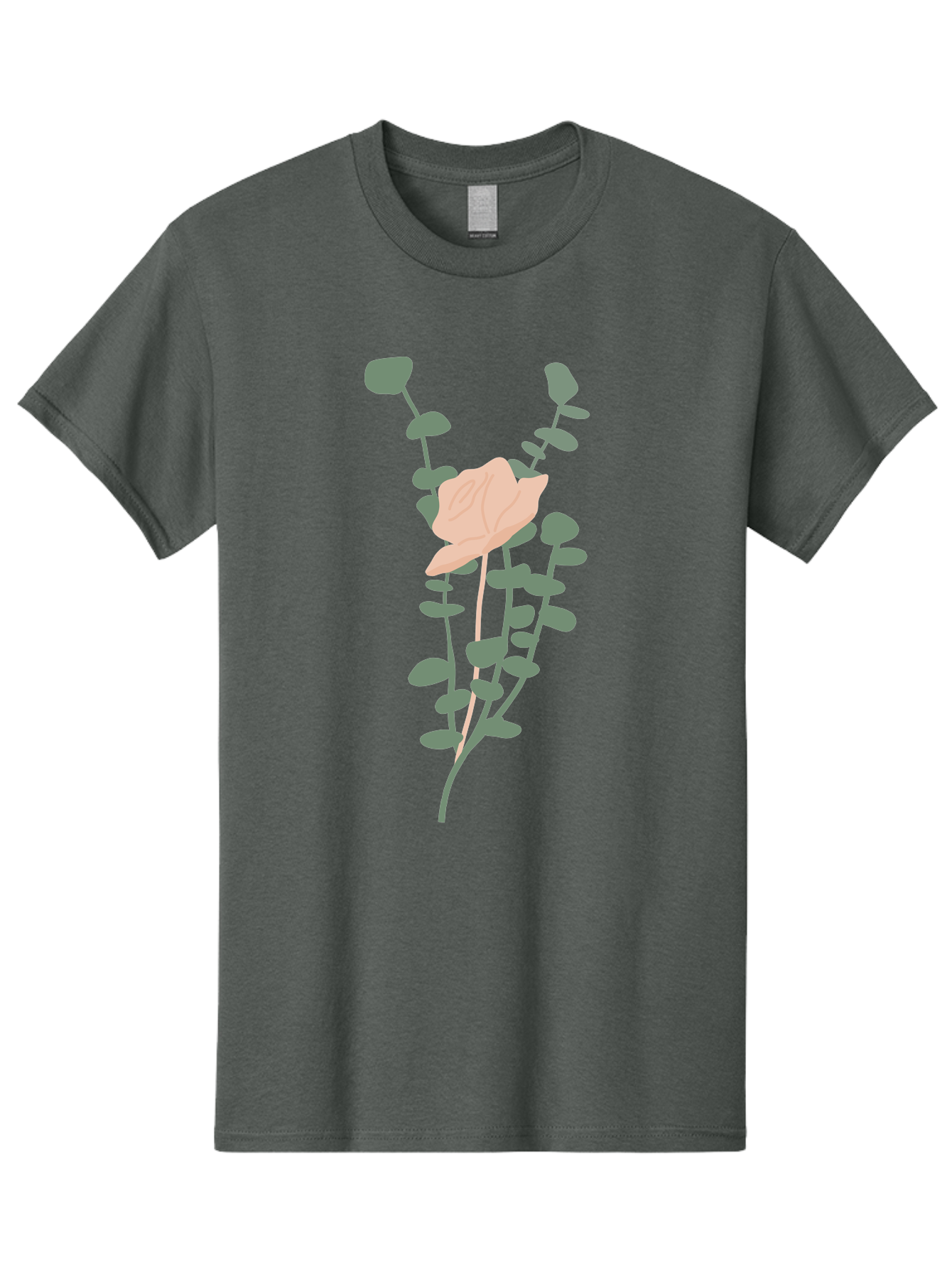 Falling-Leaves Men'S Graphic Tee, 100% Cotton, Comfortable Casual Summer Wear, Machine Washable, Pale Leaf, Gray Leaves, Minimalist Design, Simple Shapes, Soft Colors, Abstract Art, Modern Illustration, Digital Graphics Aae014