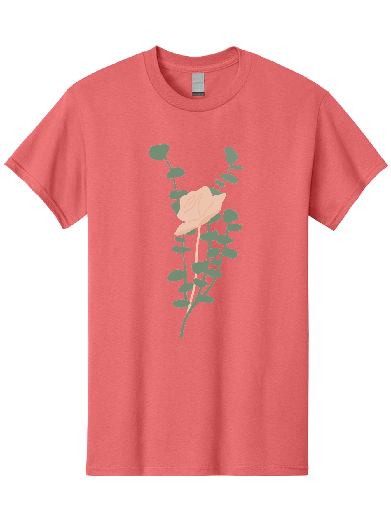 Falling-Leaves Men'S Graphic Tee, 100% Cotton, Comfortable Casual Summer Wear, Machine Washable, Pale Leaf, Gray Leaves, Minimalist Design, Simple Shapes, Soft Colors, Abstract Art, Modern Illustration, Digital Graphics Aae014