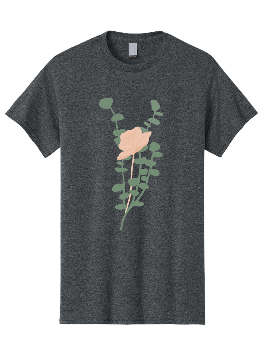 Falling-Leaves Men'S Graphic Tee, 100% Cotton, Comfortable Casual Summer Wear, Machine Washable, Pale Leaf, Gray Leaves, Minimalist Design, Simple Shapes, Soft Colors, Abstract Art, Modern Illustration, Digital Graphics Aae014